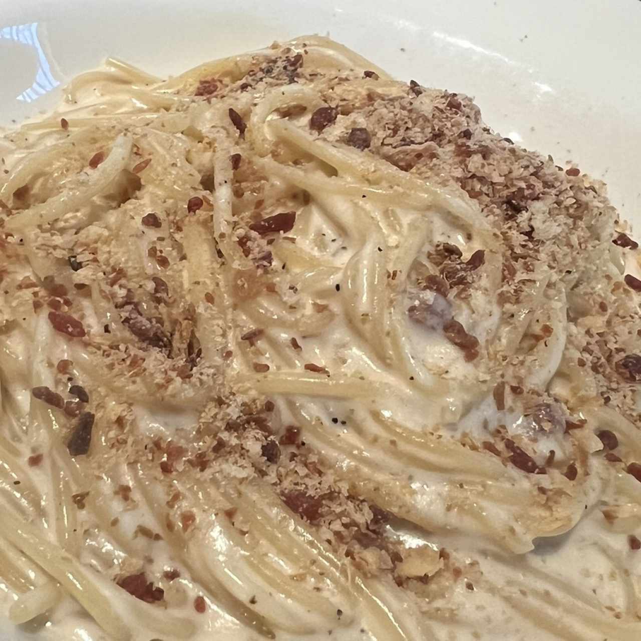 Spaghetti Alfredo e Prosciutto