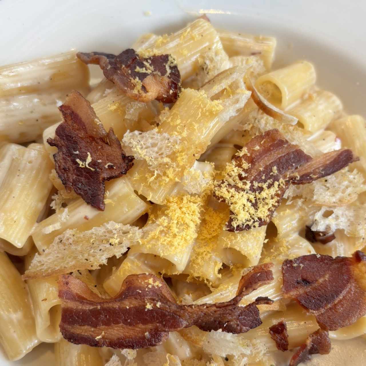 Rigatoni Ni Carbonara Ni Alfredo