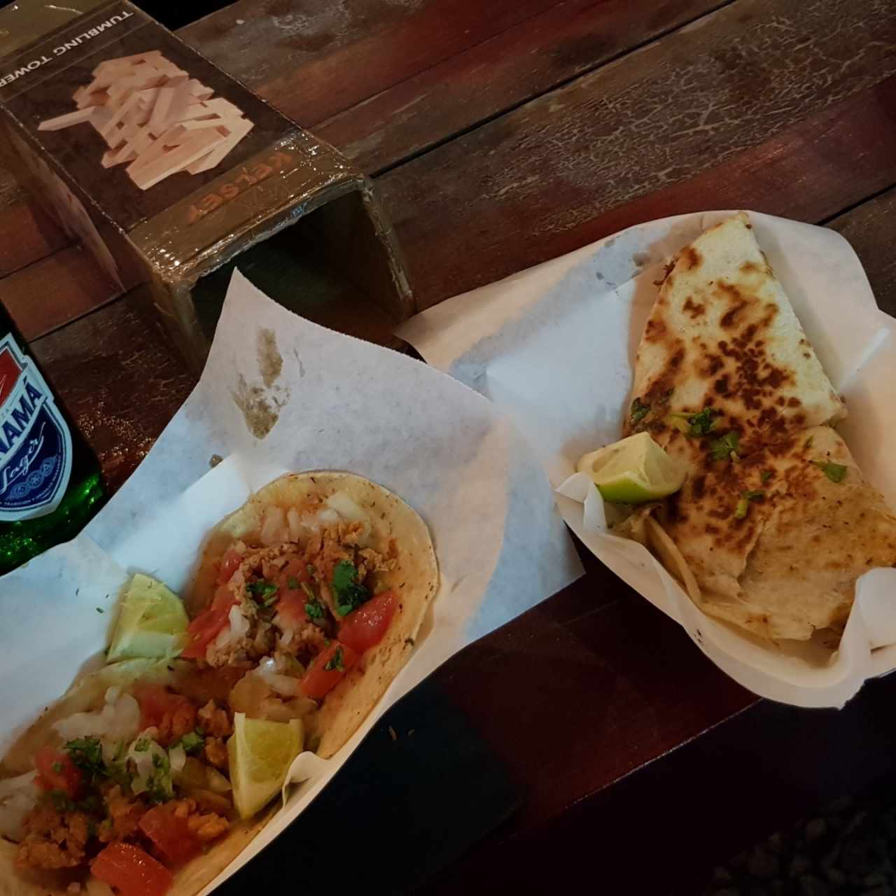 Tacos de Chorizo y Quesadillas de Ribeye