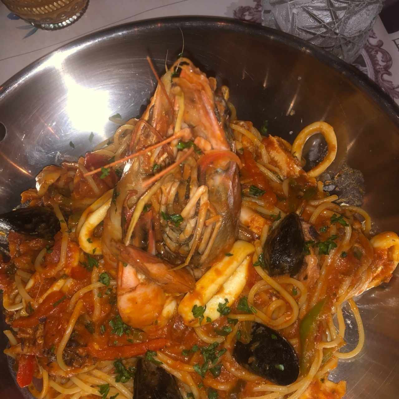 pasta con mariscos 