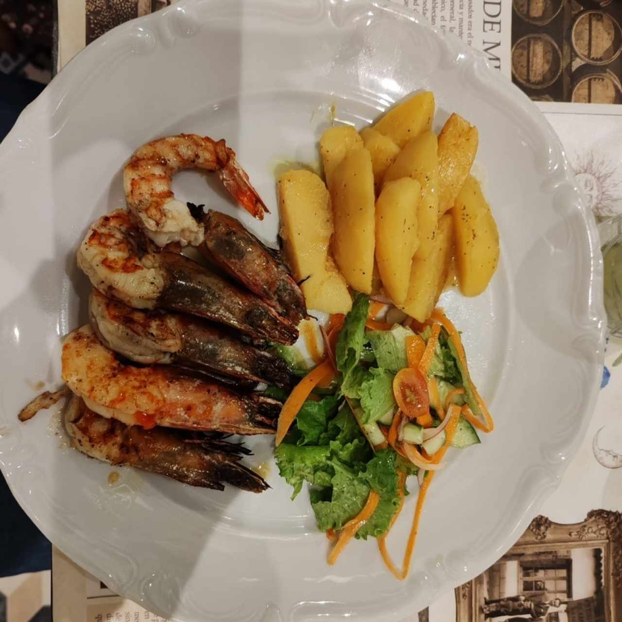 Langostinos a la parrilla 