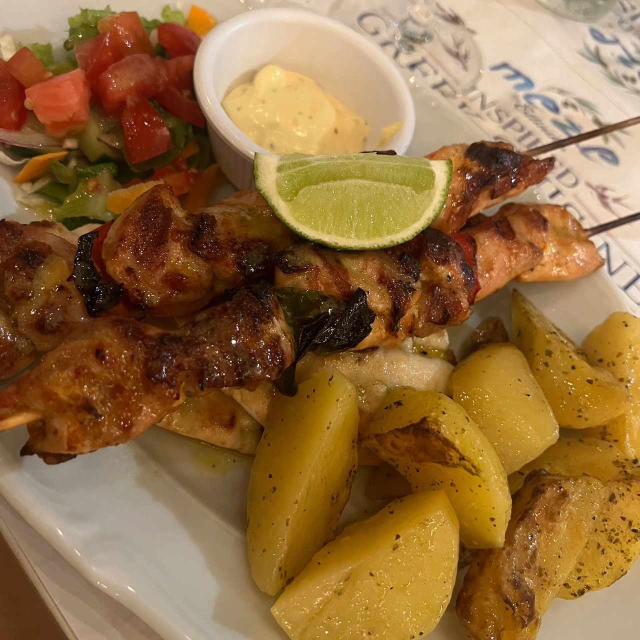 Brocheta de pollo