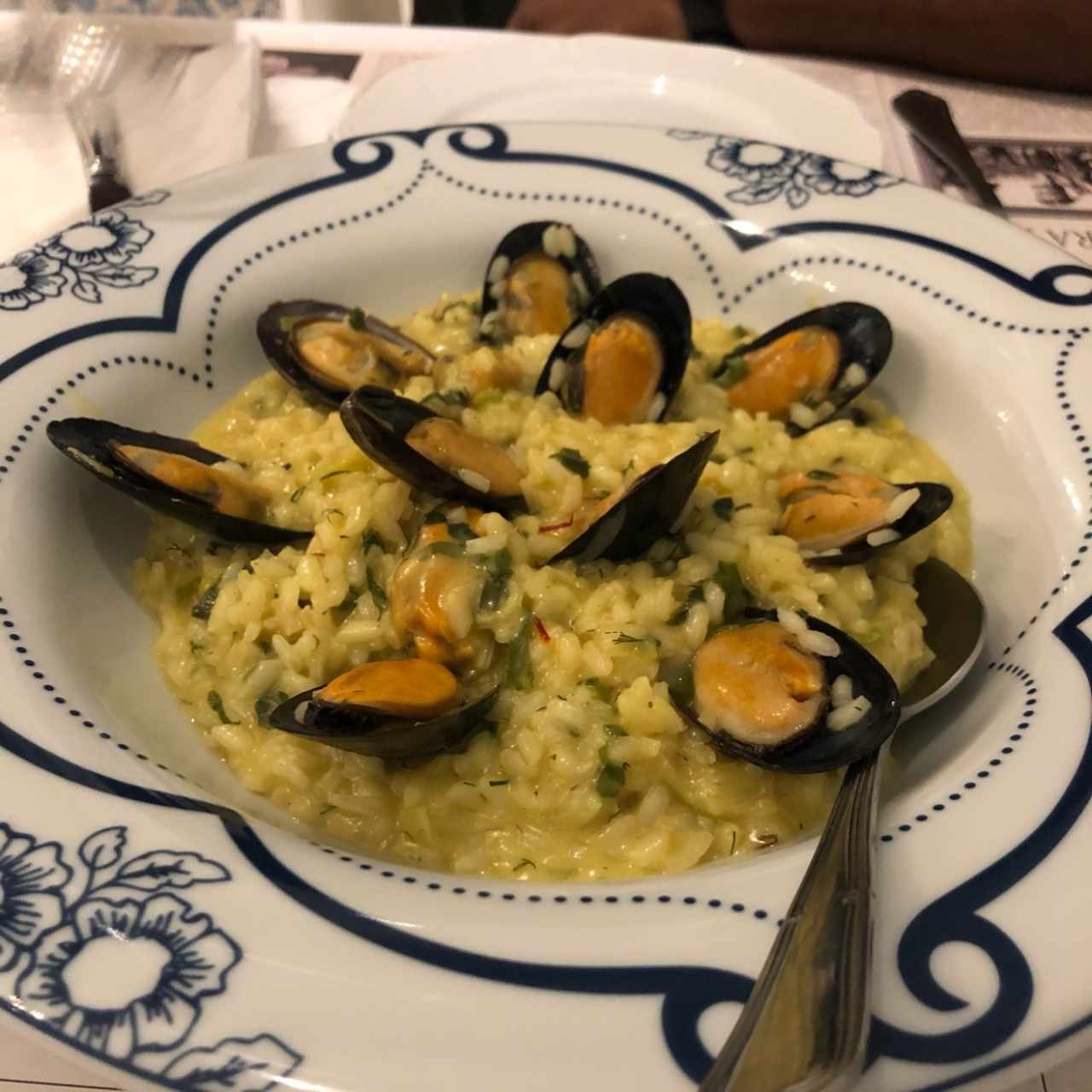 risotto de mejillones