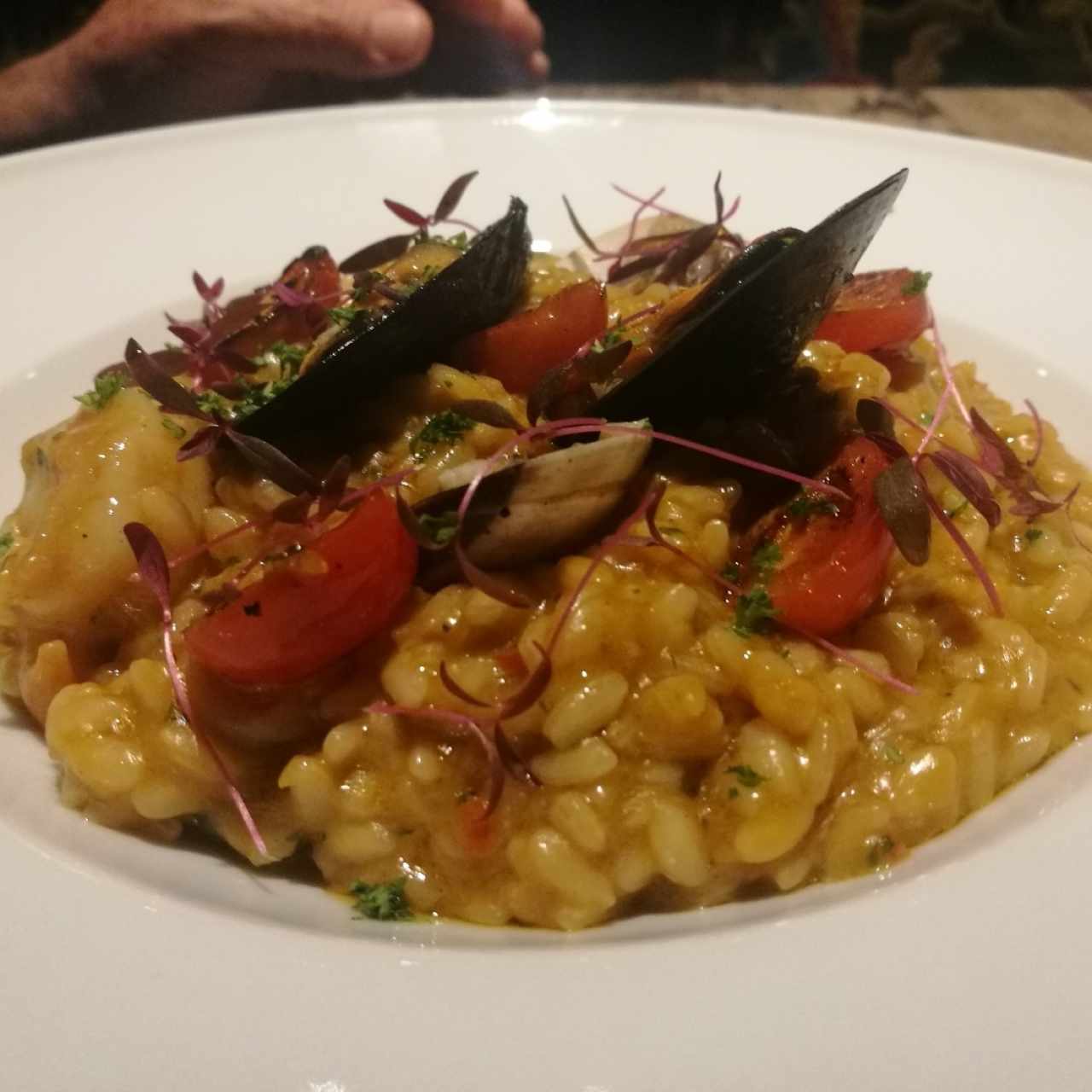 Arroz meloso de mariscos