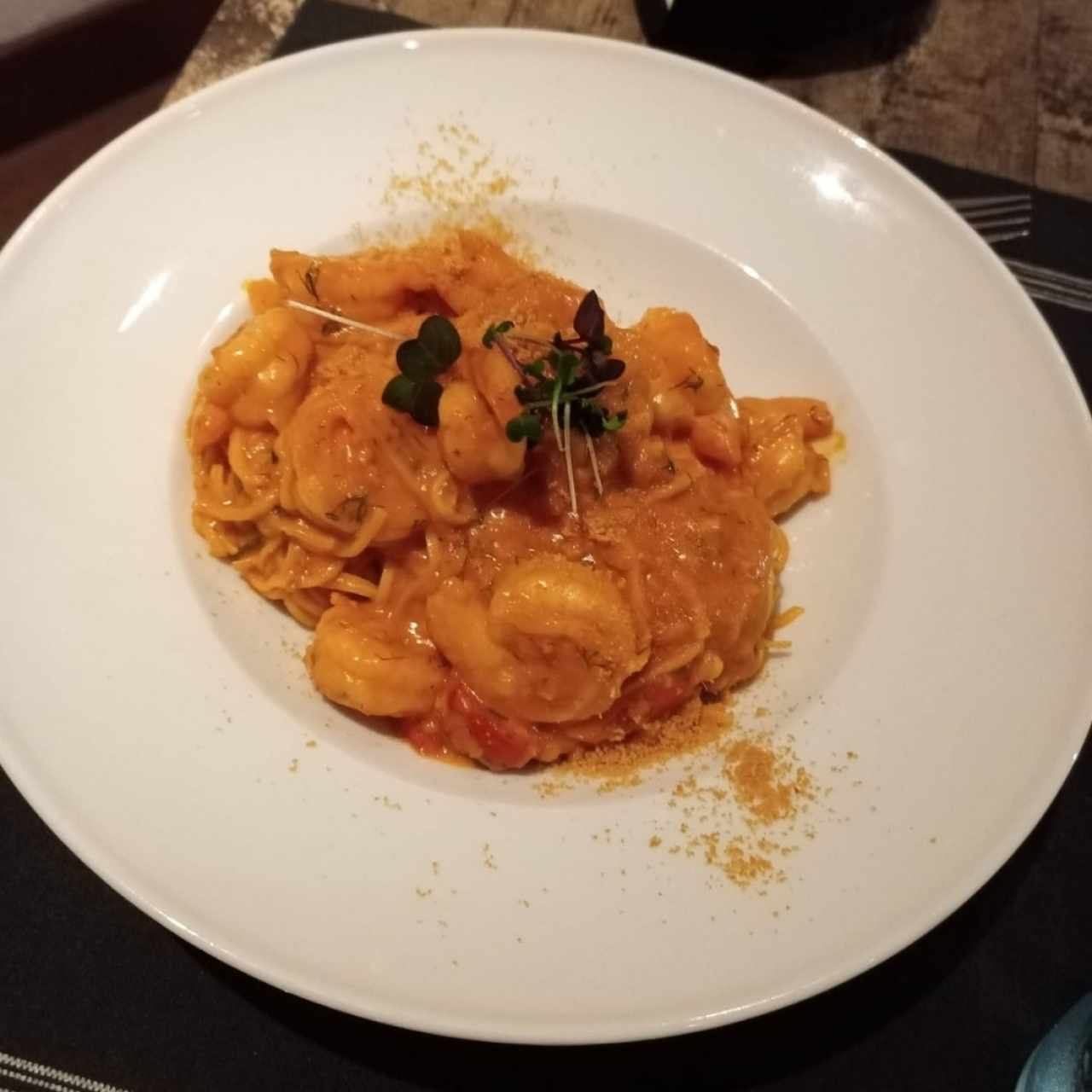 Pastas linguini gamberini