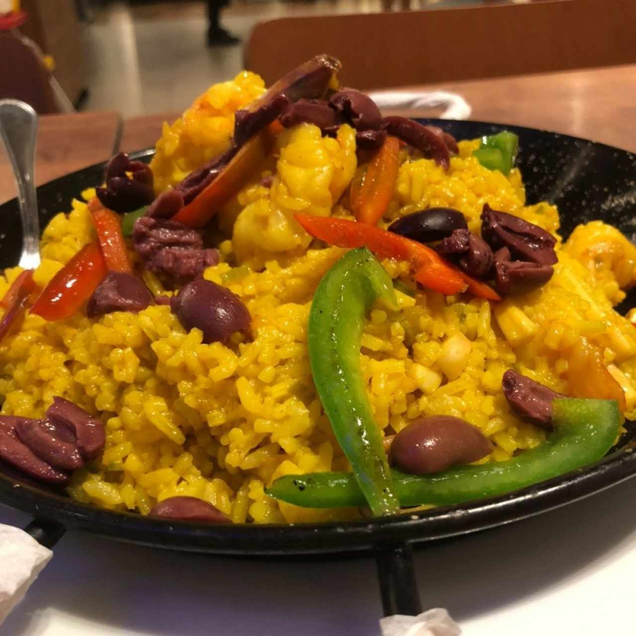 Paella de mariscos, dos personas