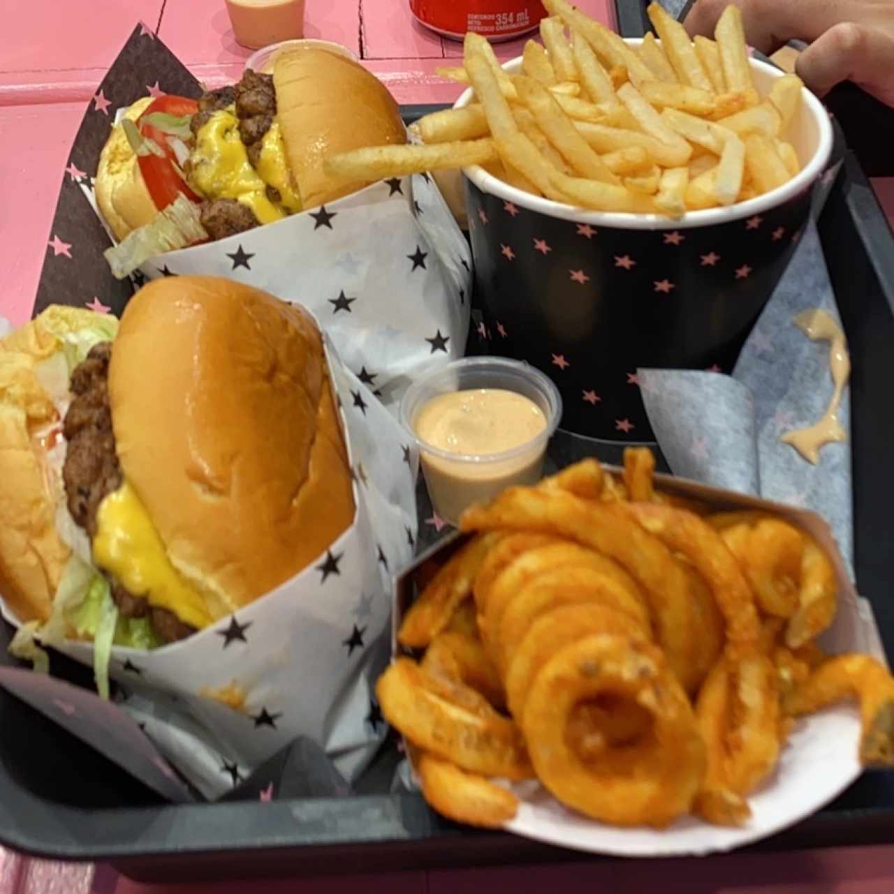 Hamburguesa de carne sencilla y doble