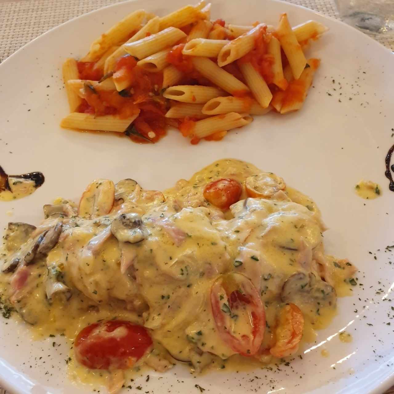 Cordon bleu en salsa blanca