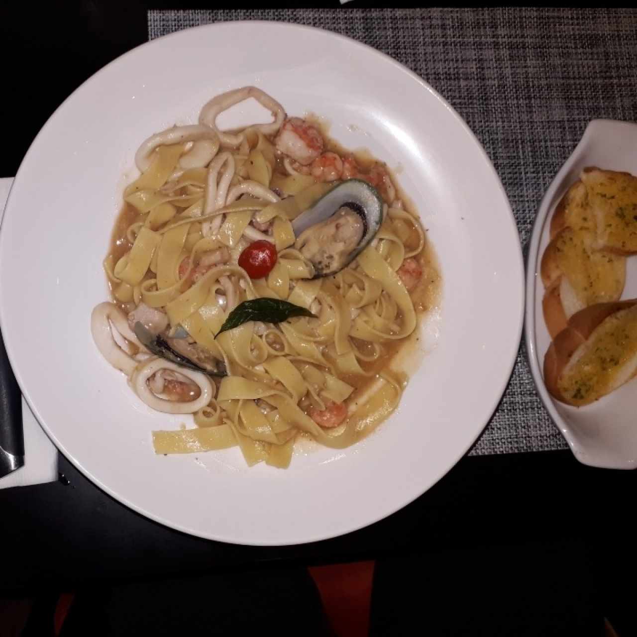 pasta con mariscos