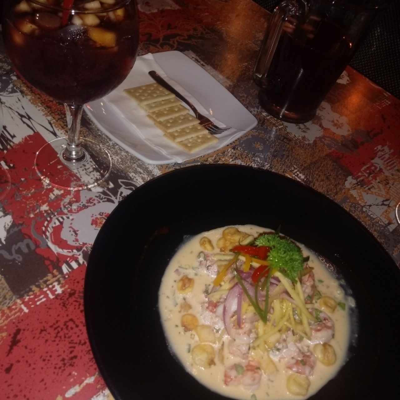 Ceviche peruano fusión de camarón