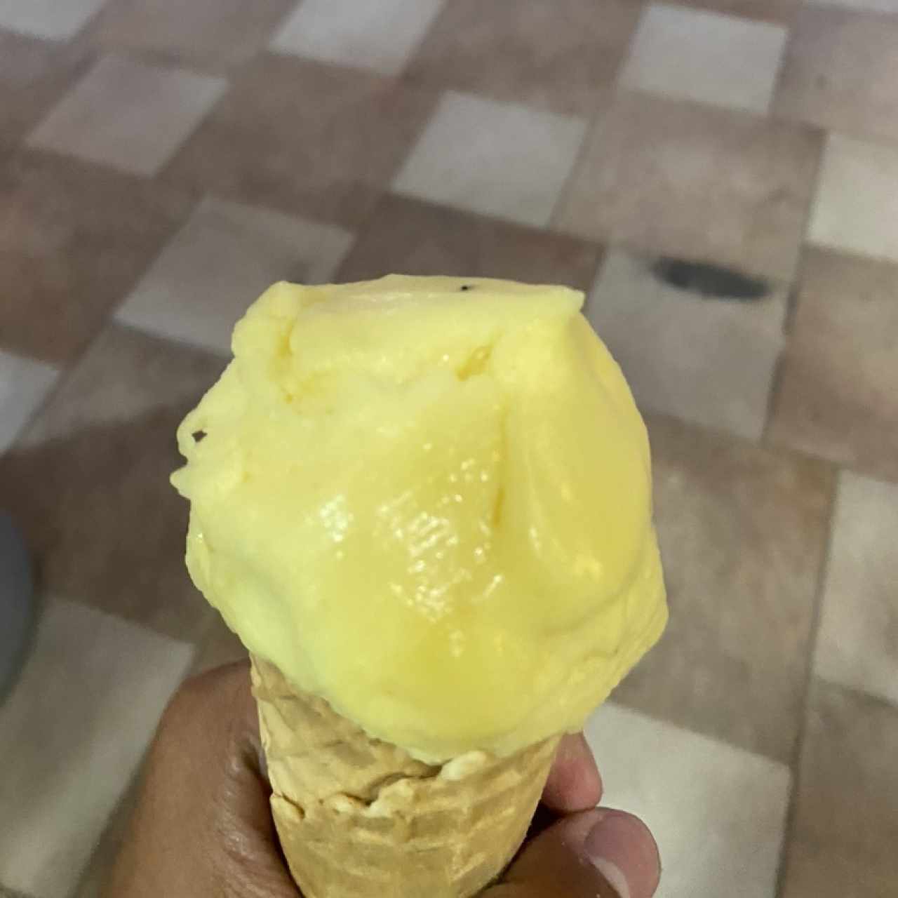 Helado de sorbeto de maracuya