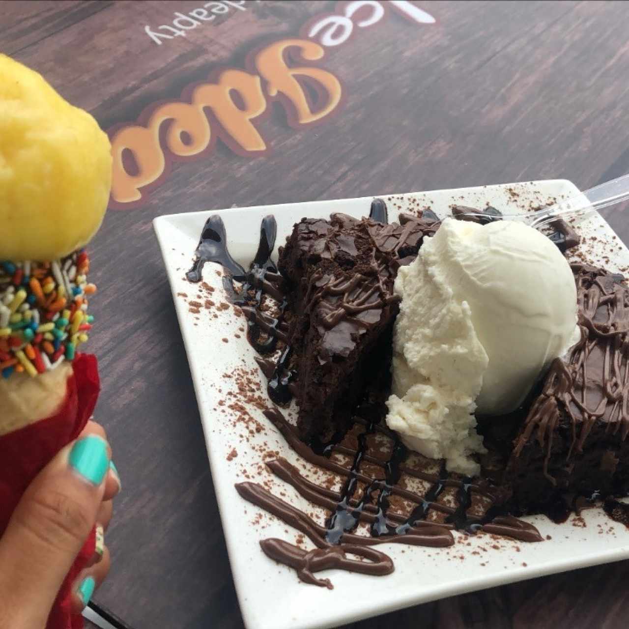 Brownie /  Helado 