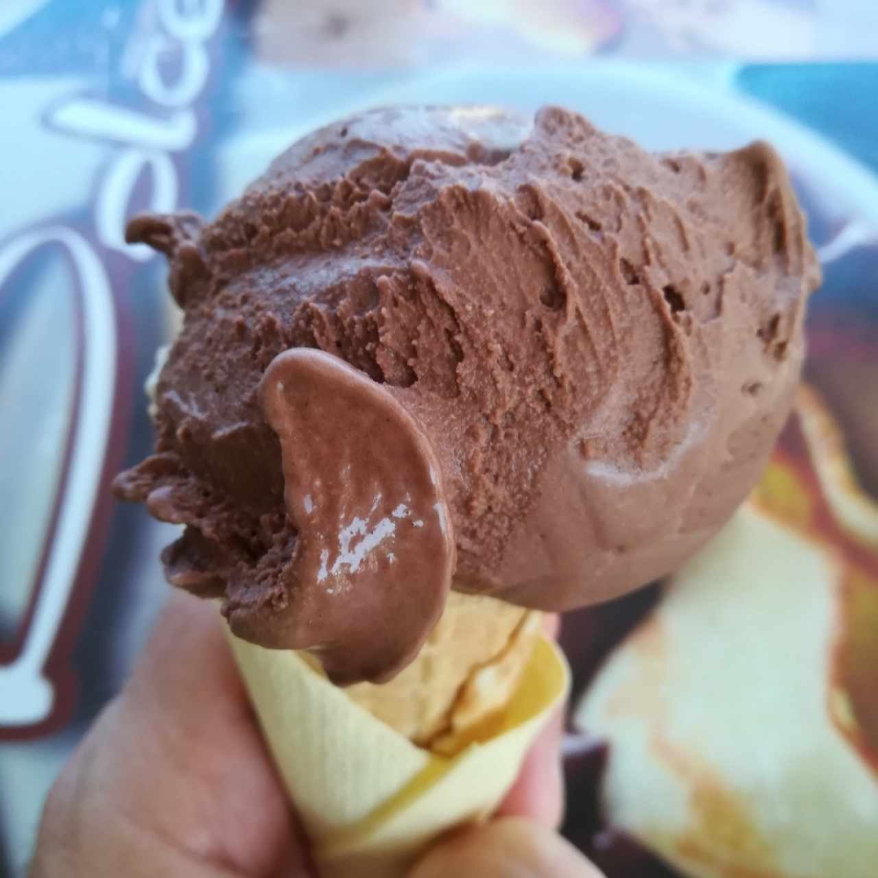 Helado de chocolate