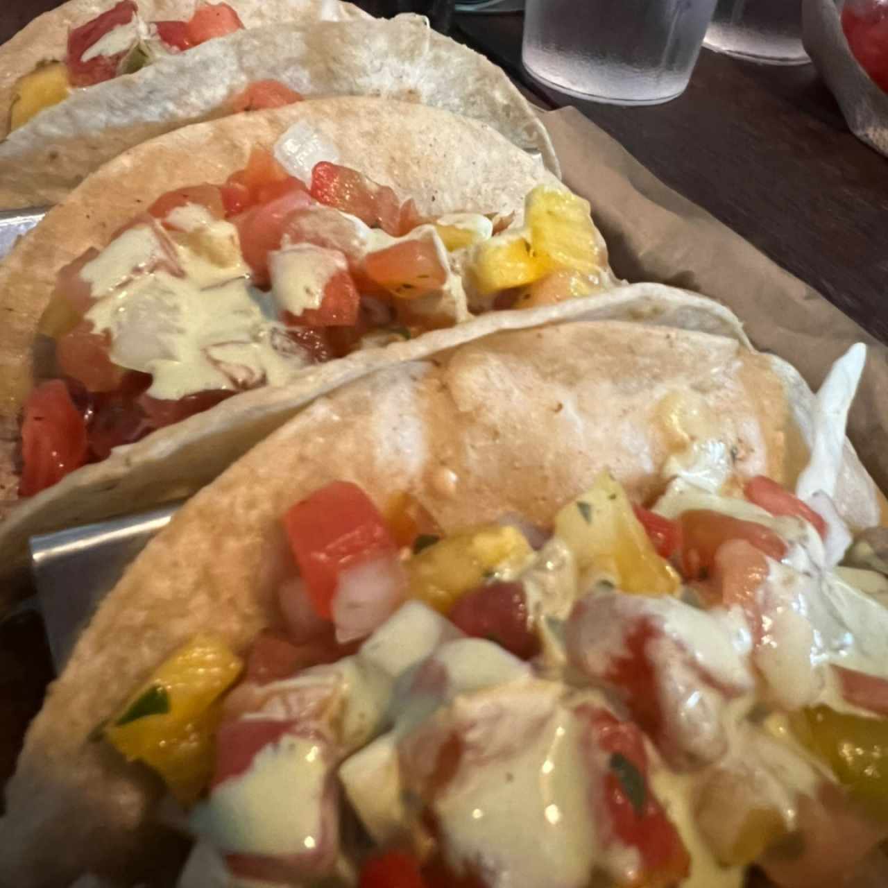 Tacos de atun a la parrilla