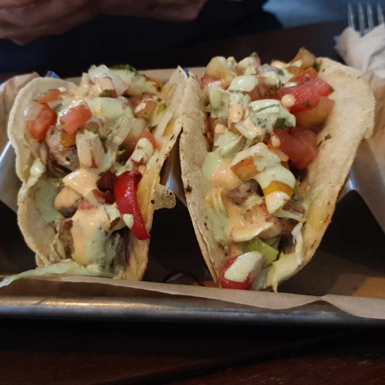 Tacos de atun y dorado