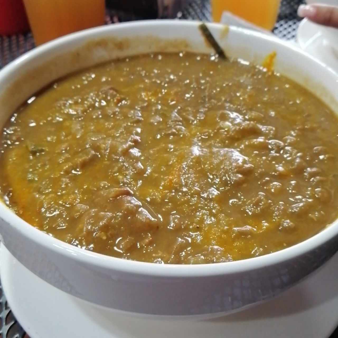 sopa de lenteja con carne