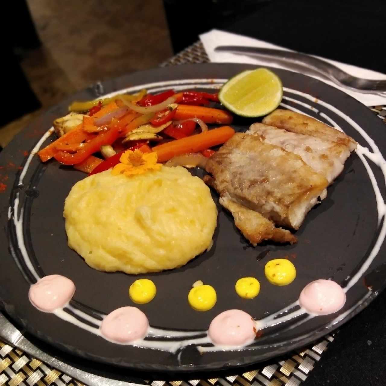 Filete de corvina a la plancha