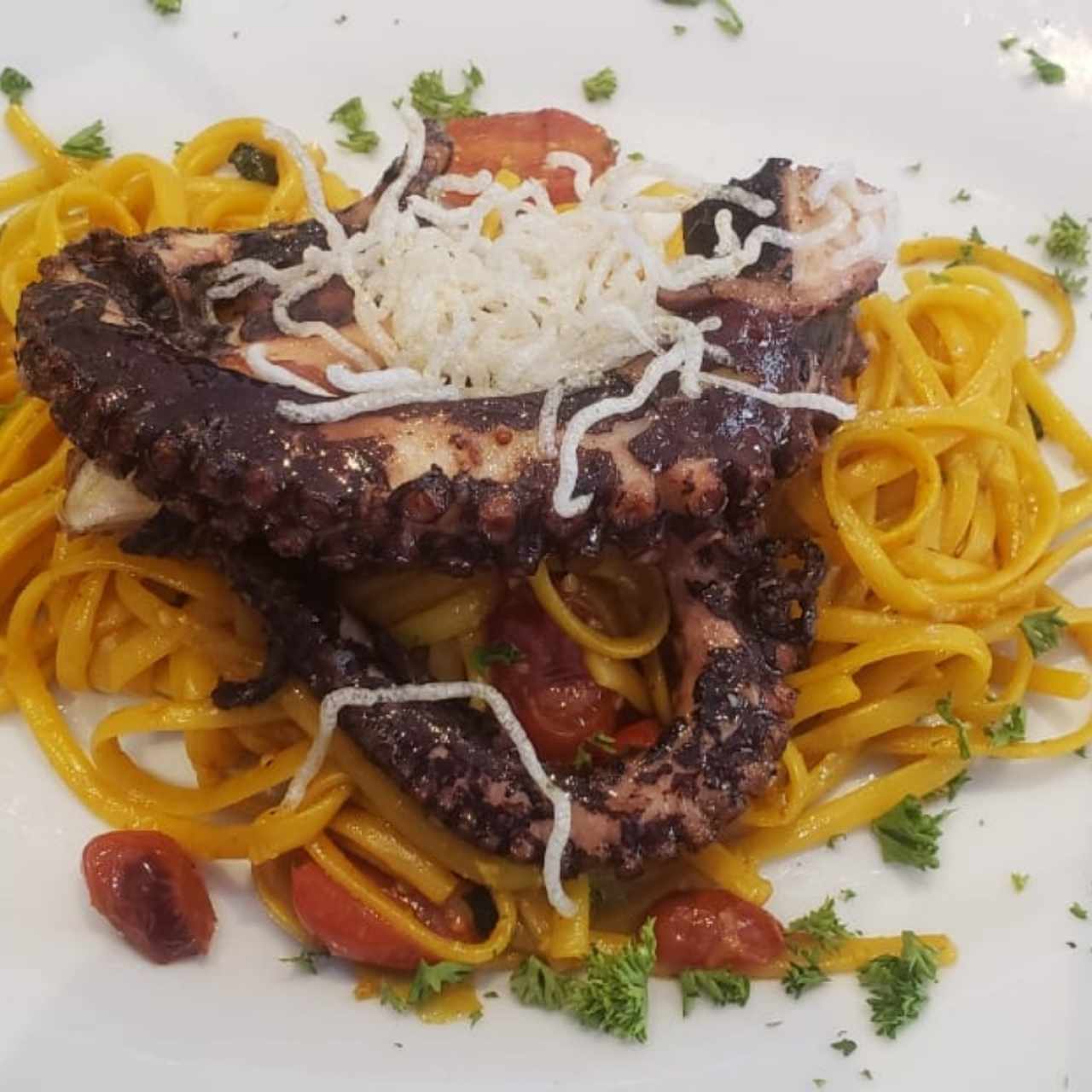 Pasta con pulpo