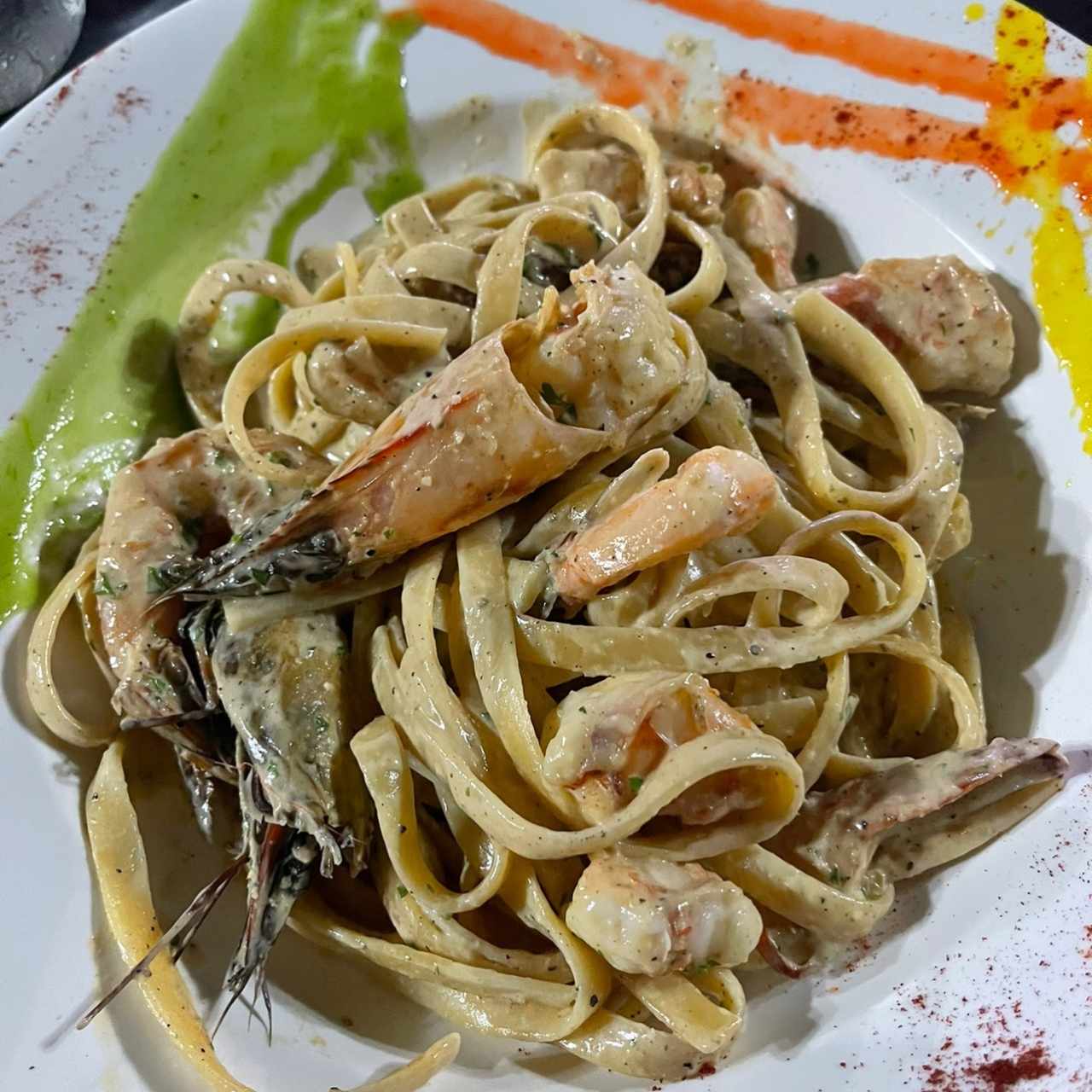 Fetuccini con Langostino