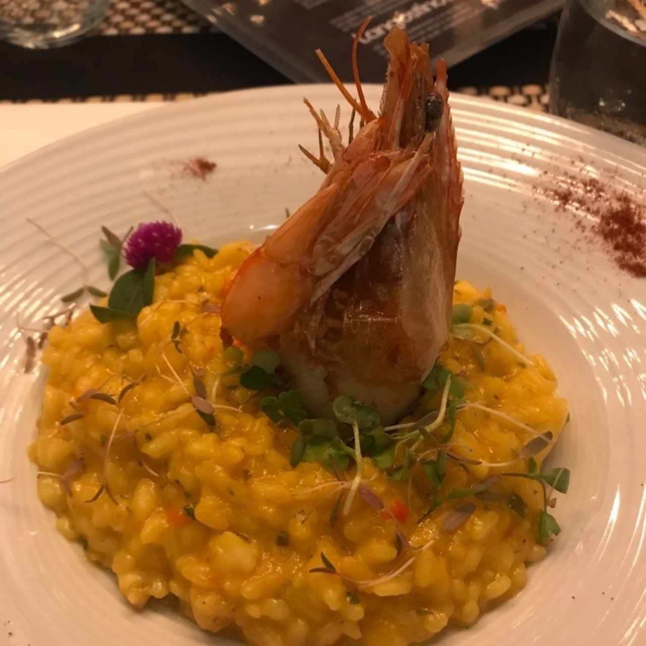 risotto de camarones