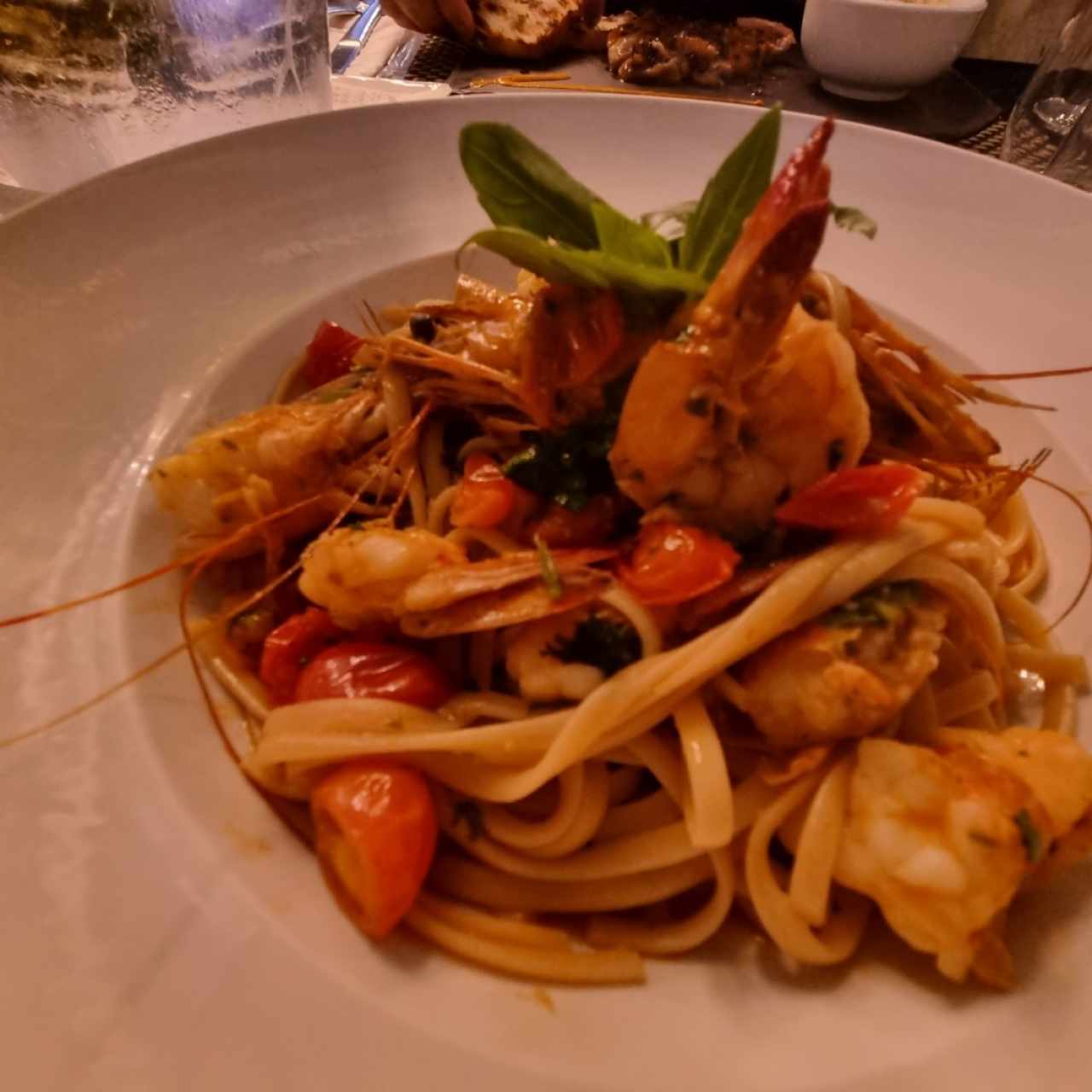 Linguini con Langostinos 