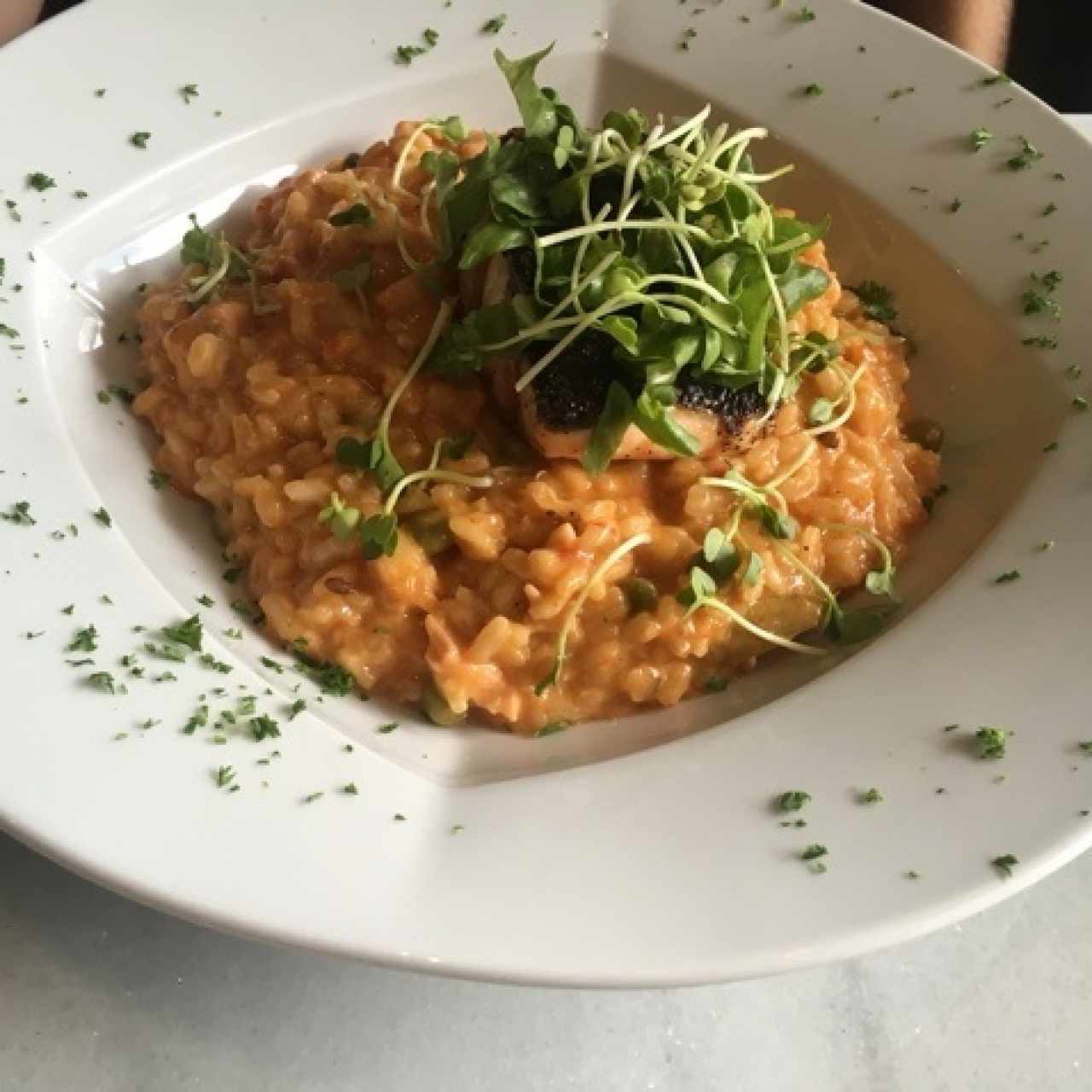 risotto de salmon