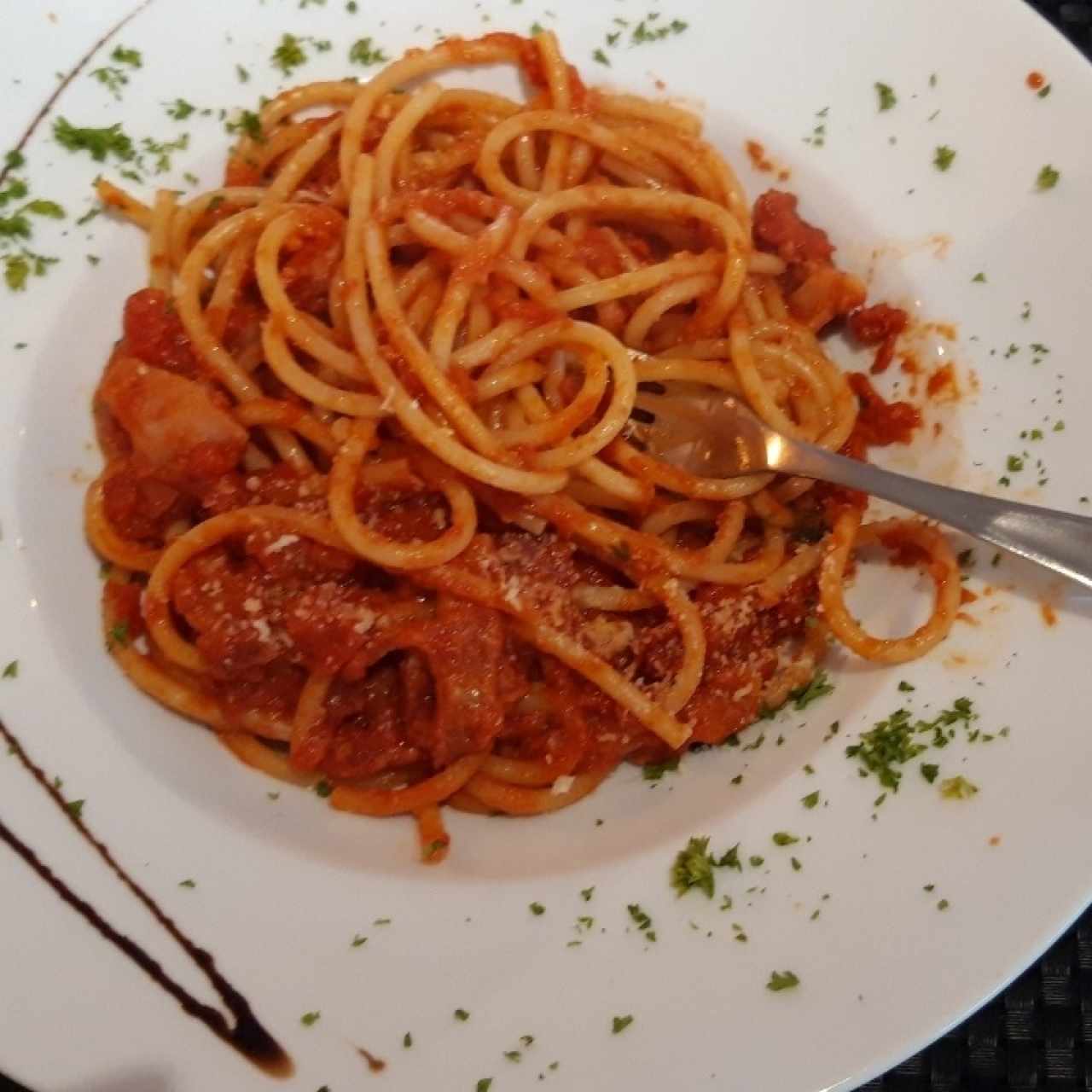 pasta con jamon italiano