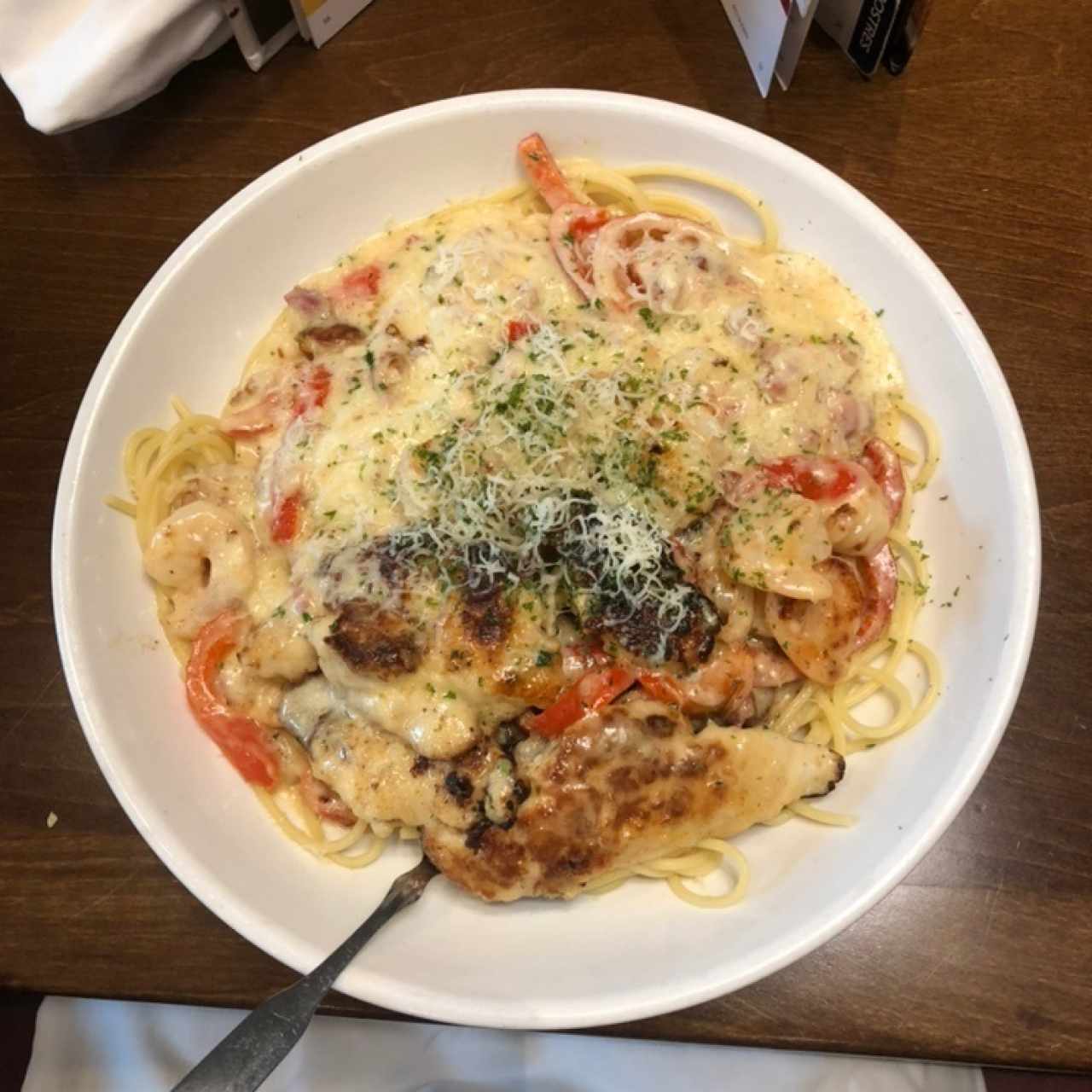 Chicken & Shrimp Carbonara 