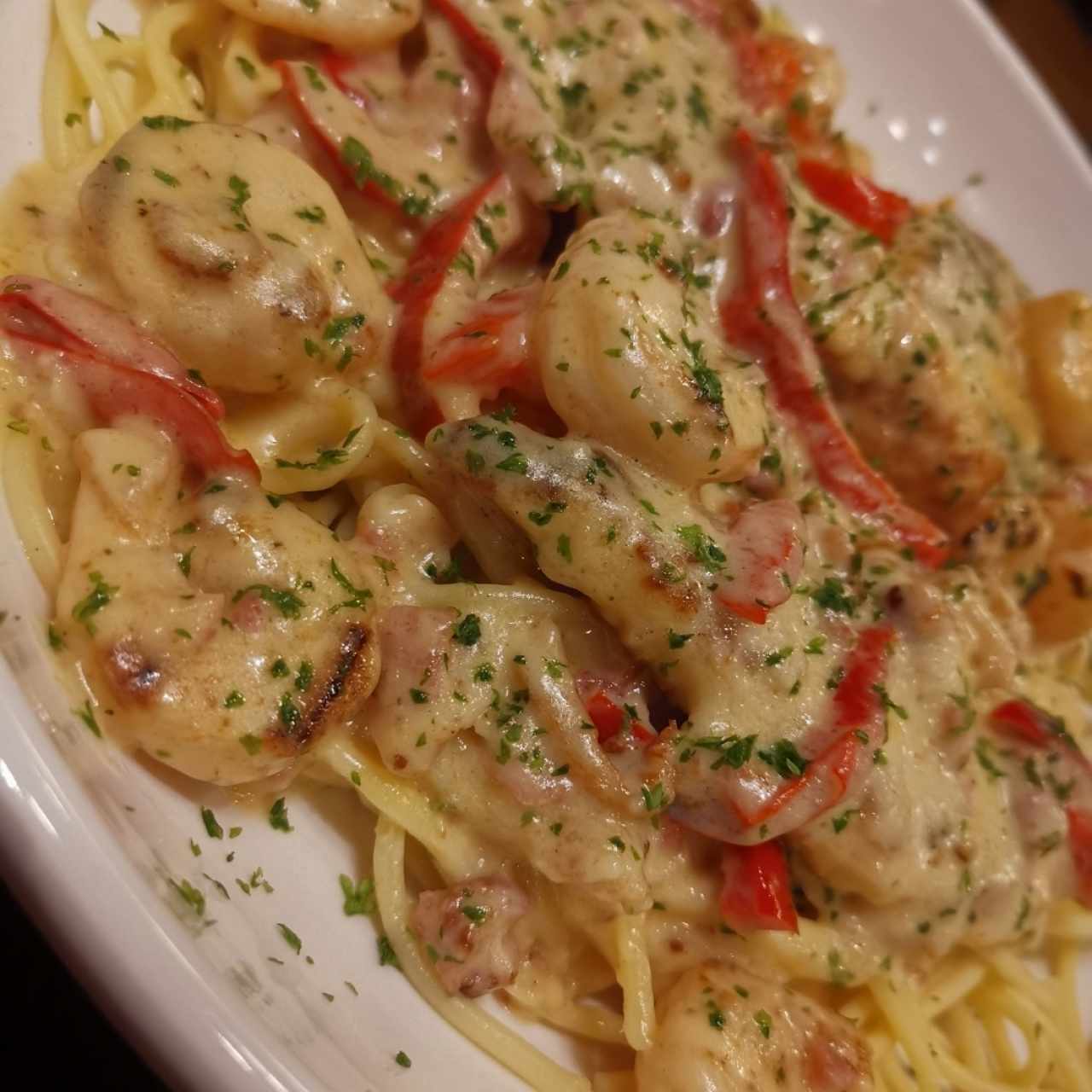 Chiken & Shrimp Carbonara