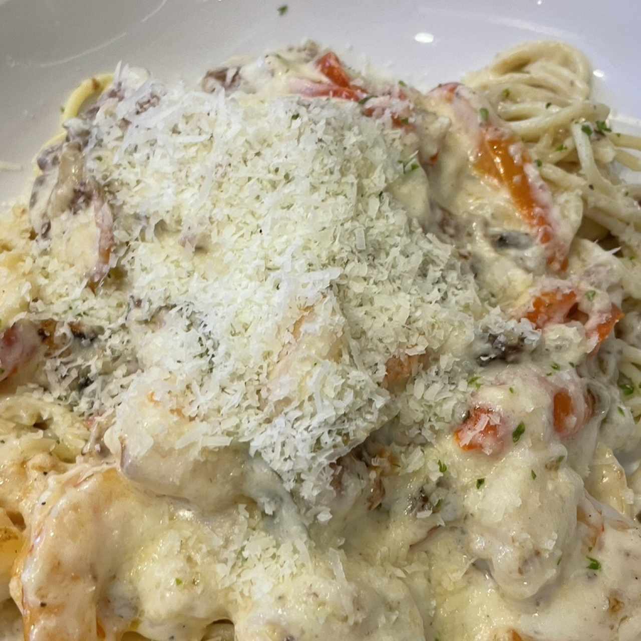 Chicken & Shrimp Carbonara