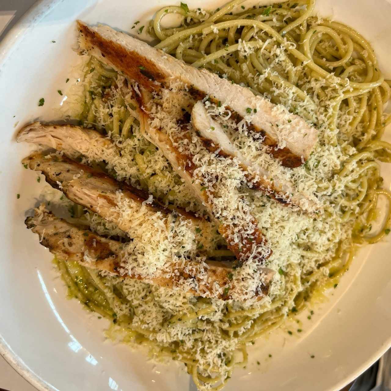 Pesto con pollo