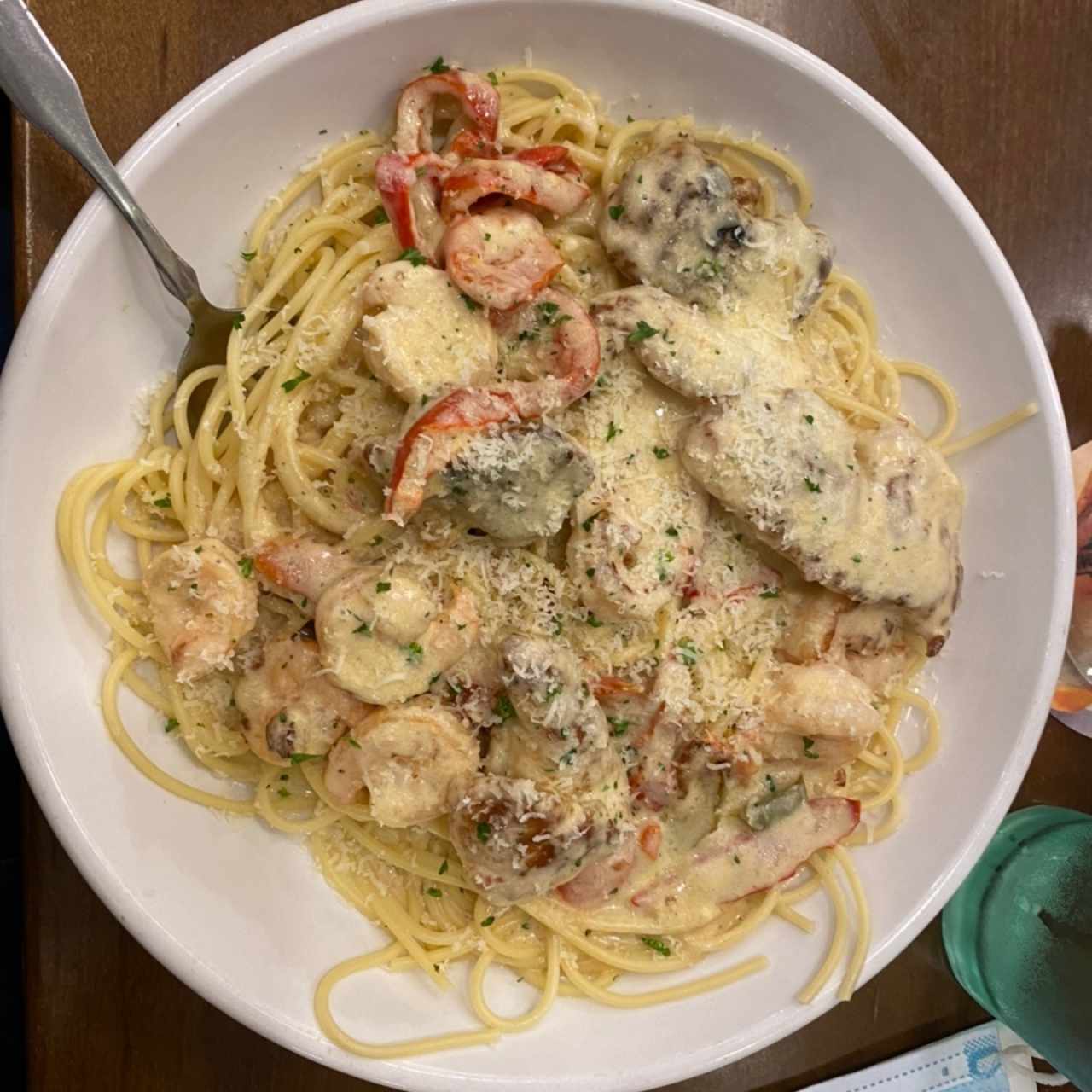 Chiken & Shrimp Carbonara