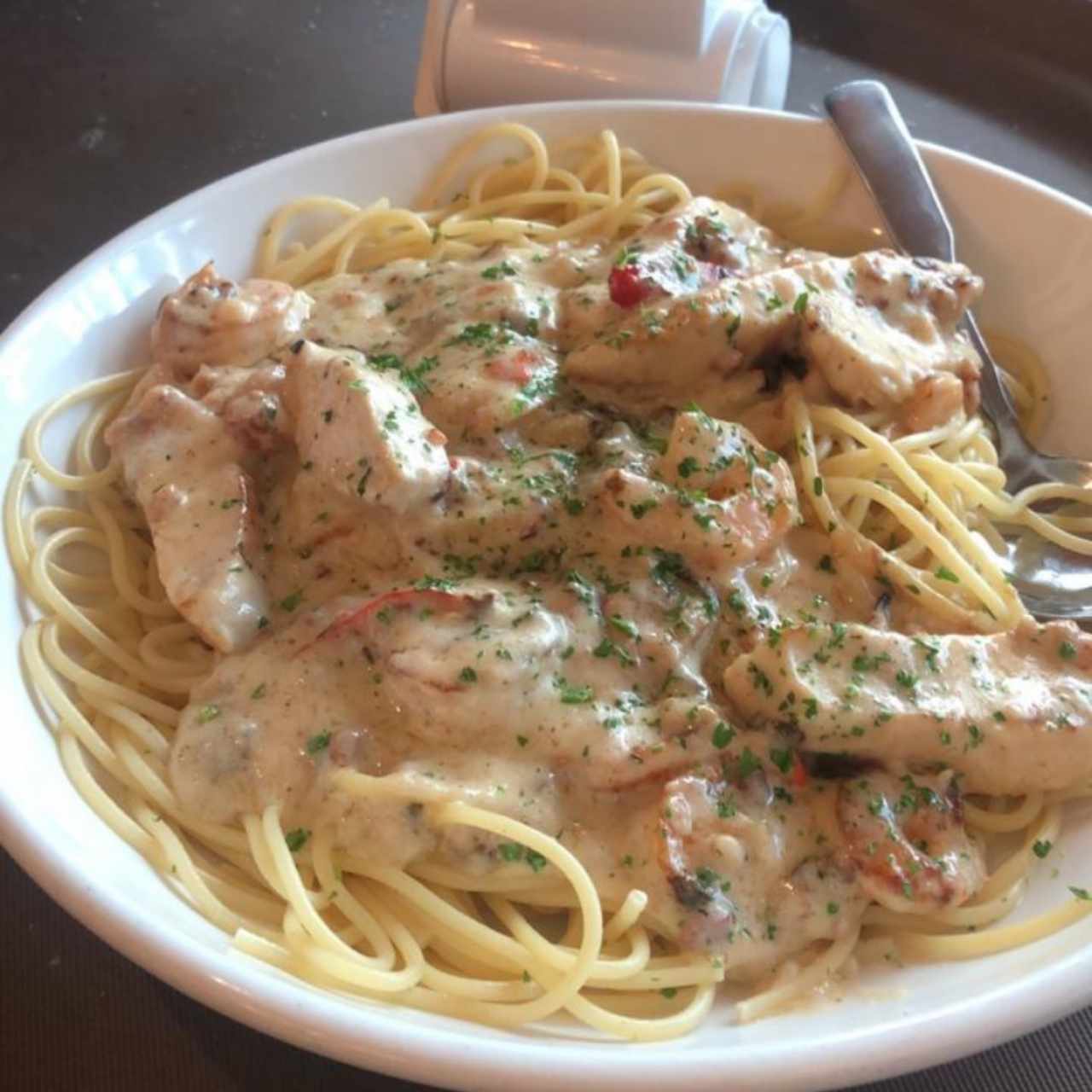 Chiken & Shrimp Carbonara