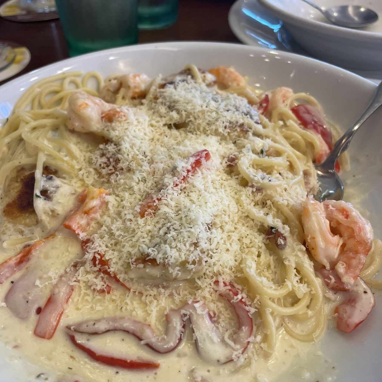 Chicken & Shrimp Carbonara