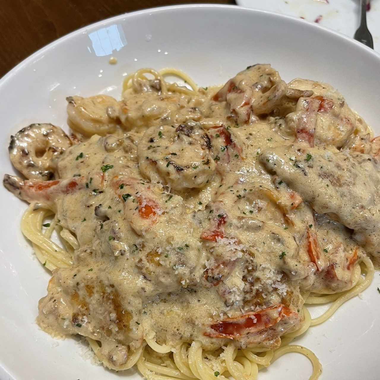 Chicken & Shrimp Carbonara