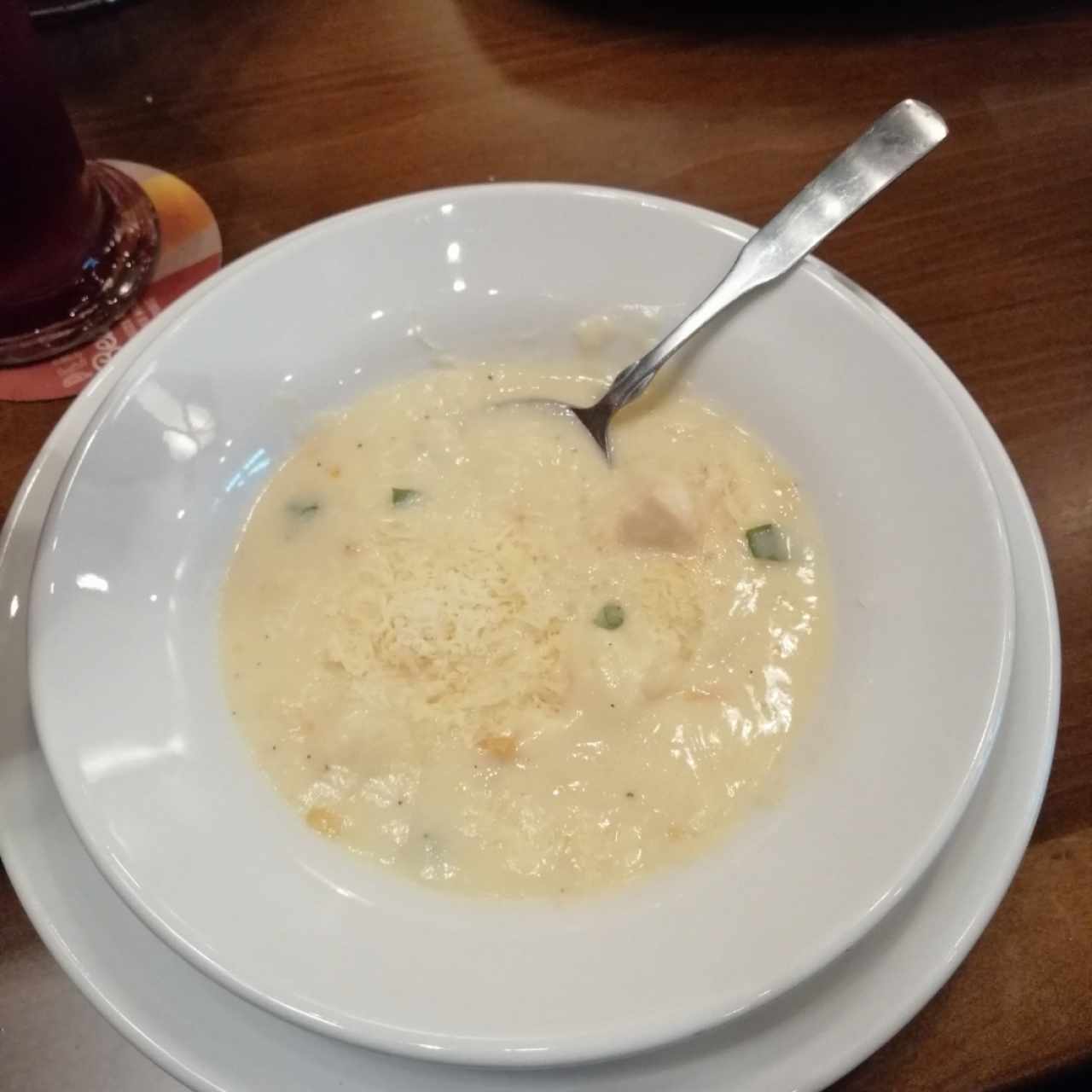 sopa de pollo y ñoquis