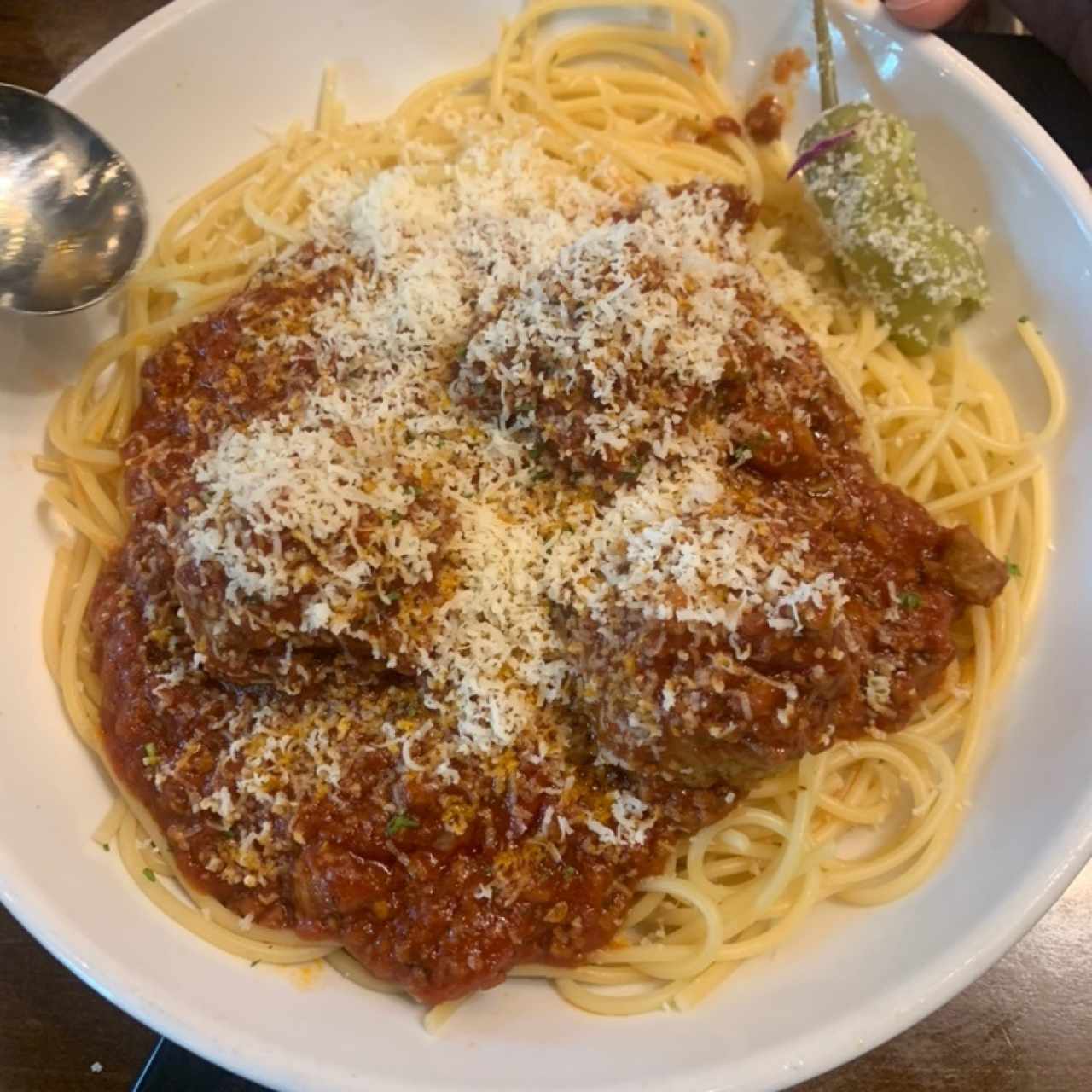 Spaghetti con meatballs