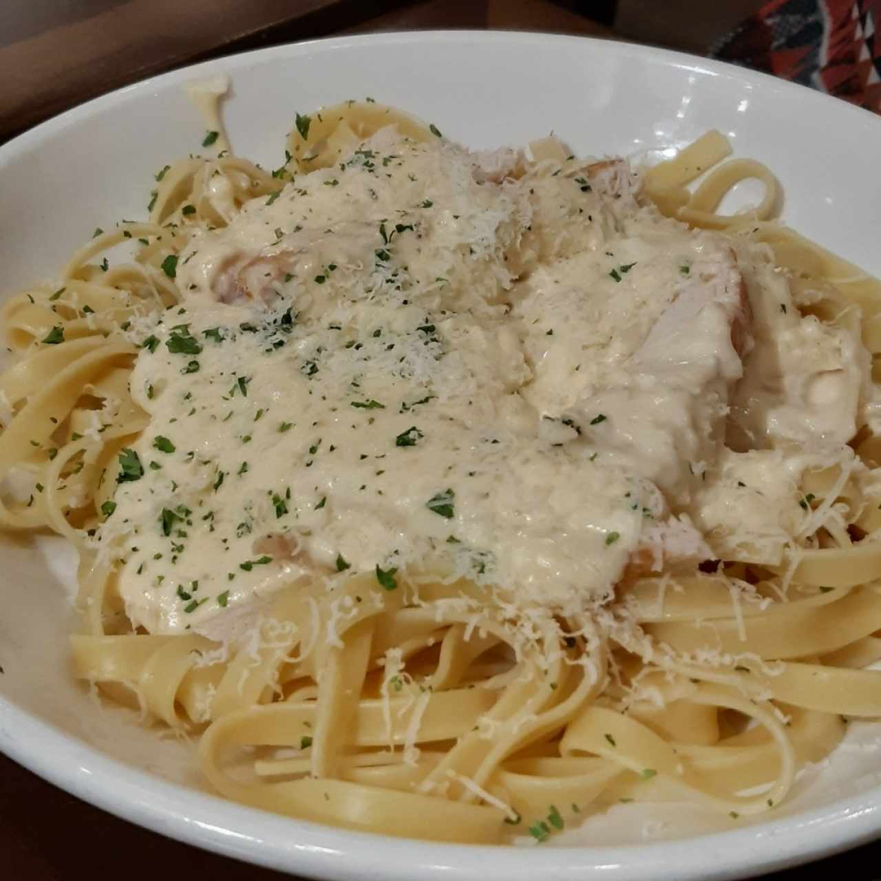 Fetuccini con salsa alfredo