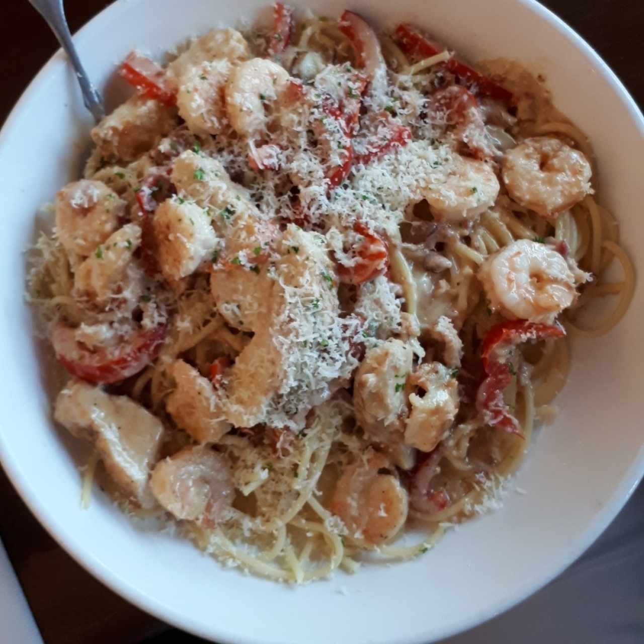 Chiken & Shrimp Carbonara