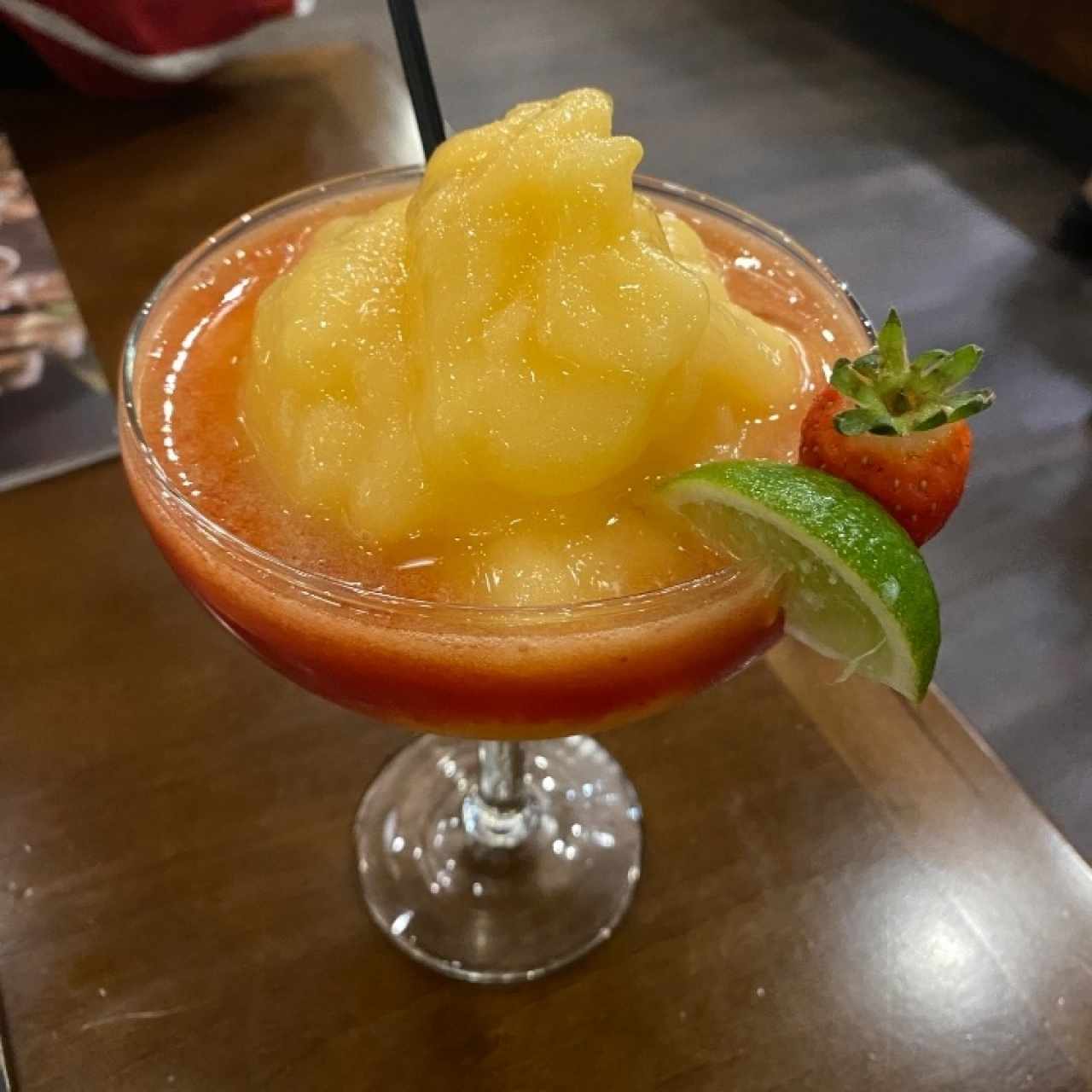 margarita de fresa y maracuya