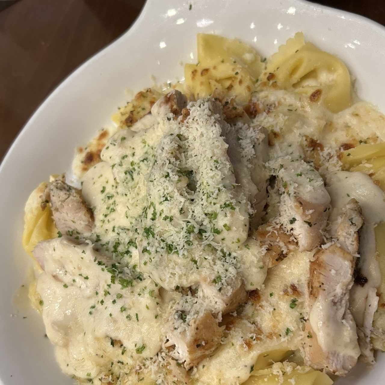 Asiago Tortellini Alfredo With Grilled Chicken