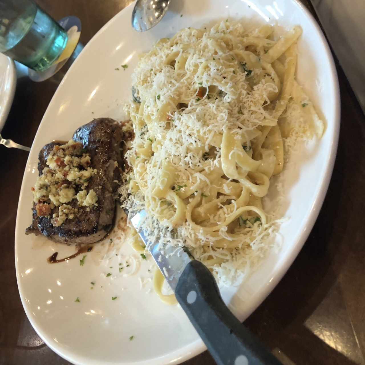 Carnes - Steak Gorgonzola-Alfredo