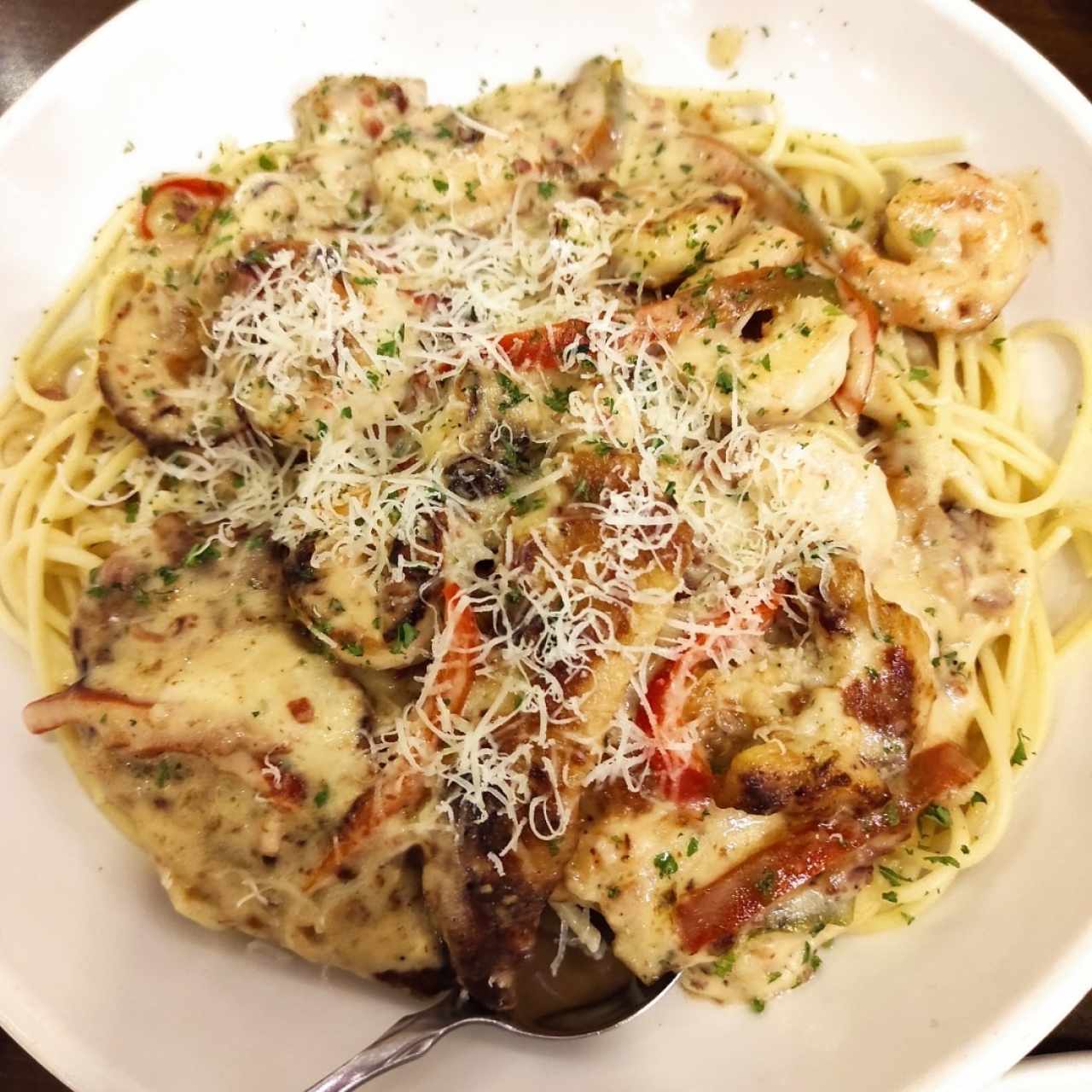 Chiken & Shrimp Carbonara