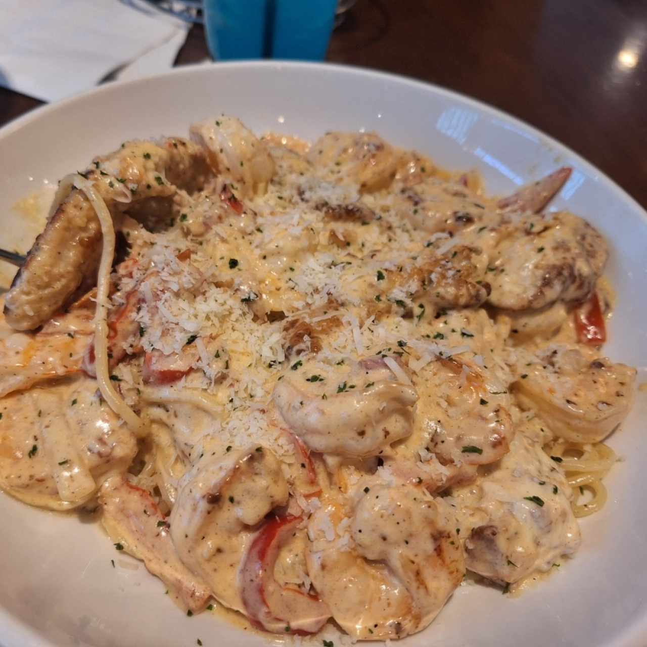 Classic Entreés - Chicken & Shrimp Carbonara