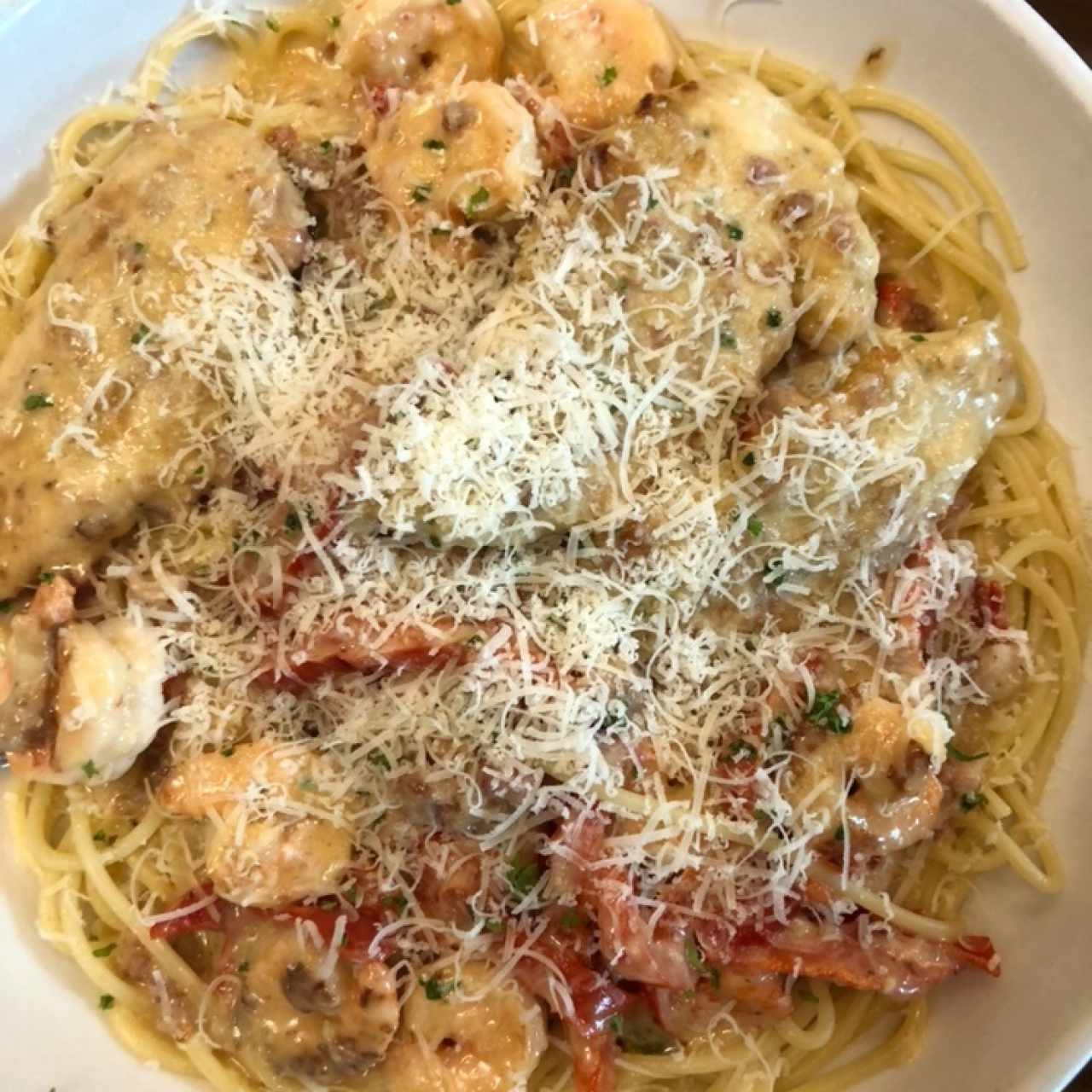 Chiken & Shrimp Carbonara