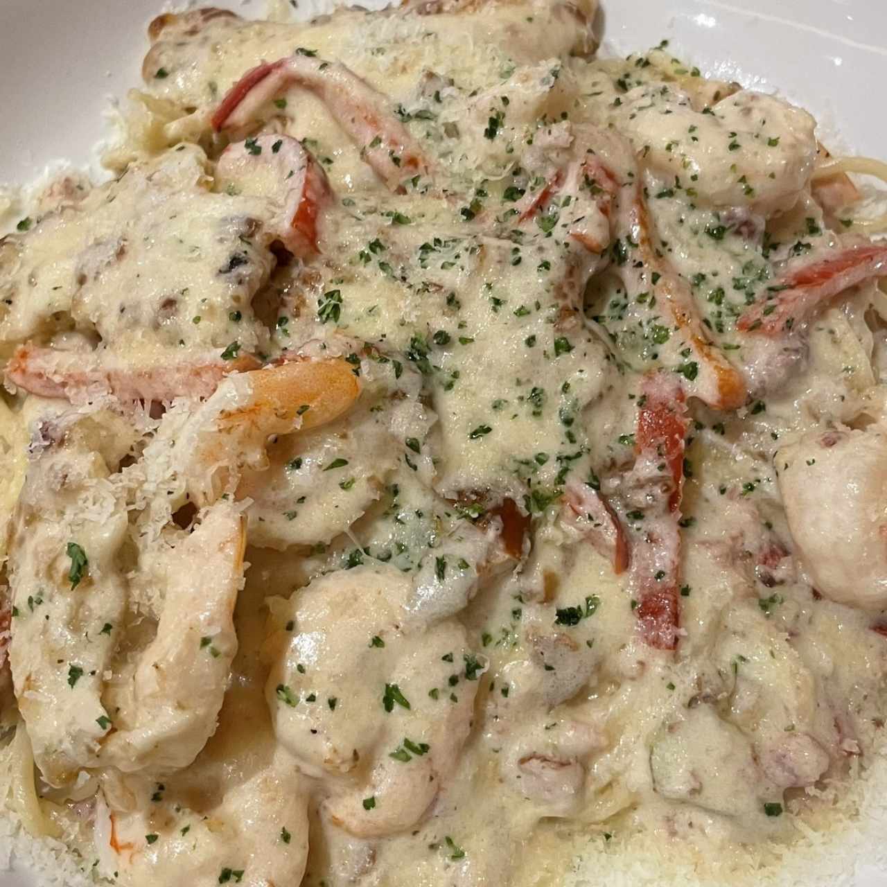 Chicken & Shrimp Carbonara