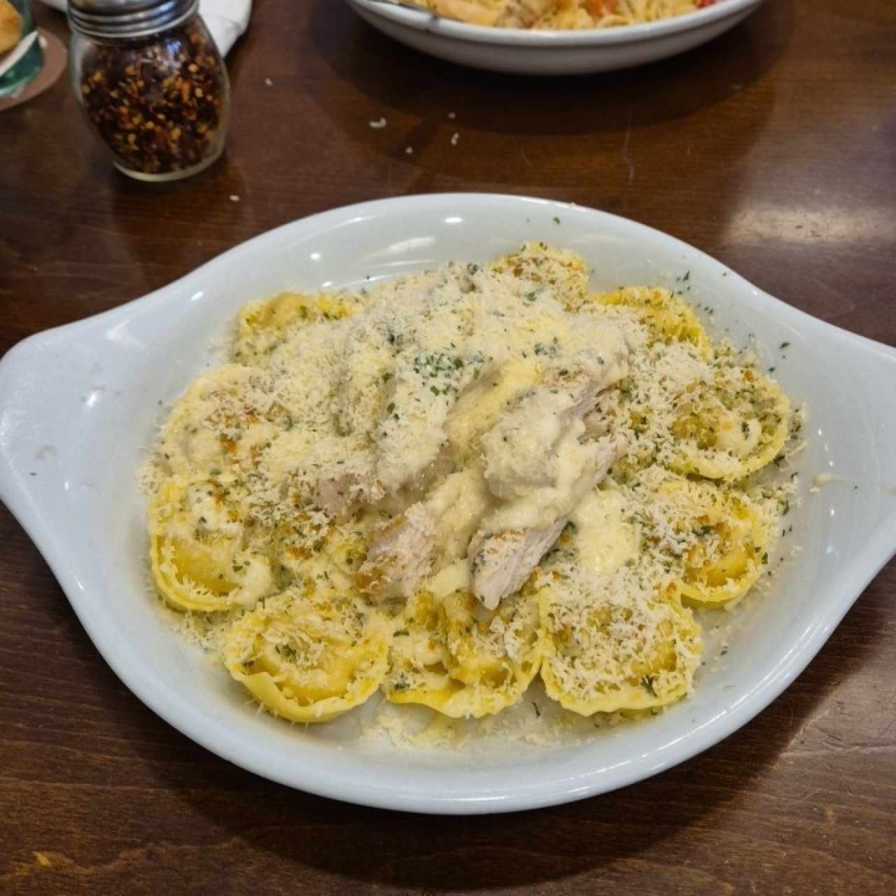 Asiago Tortelloni Alfredo With Grilled Chicken