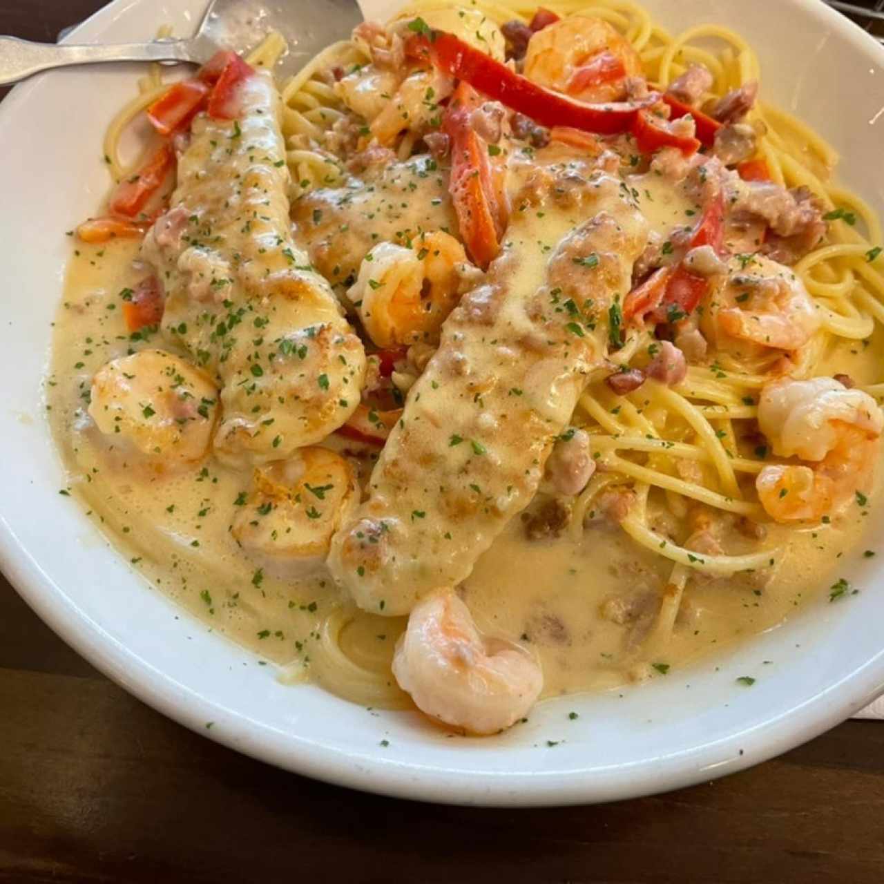 Chiken & Shrimp Carbonara