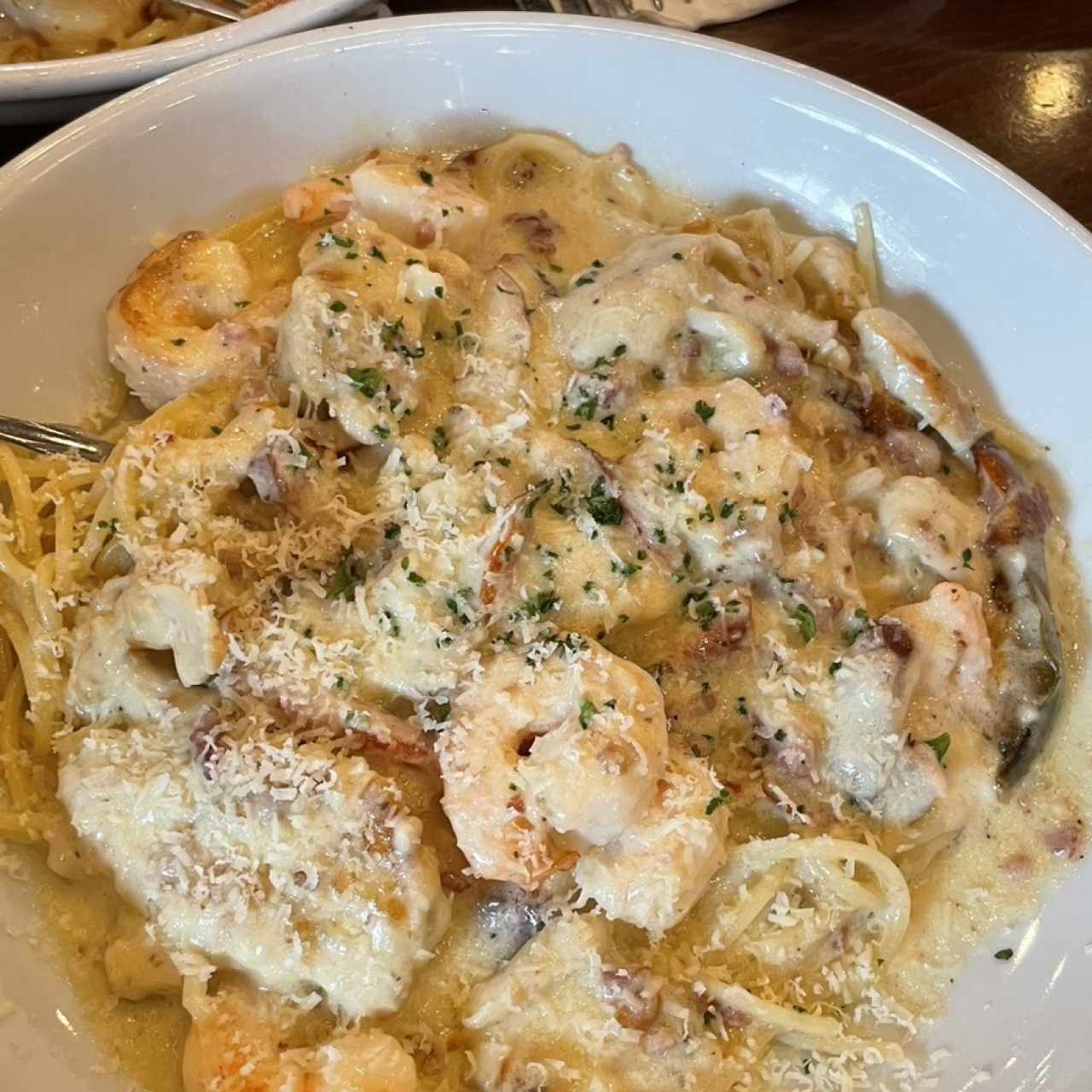Chicken & Shrimp Carbonara