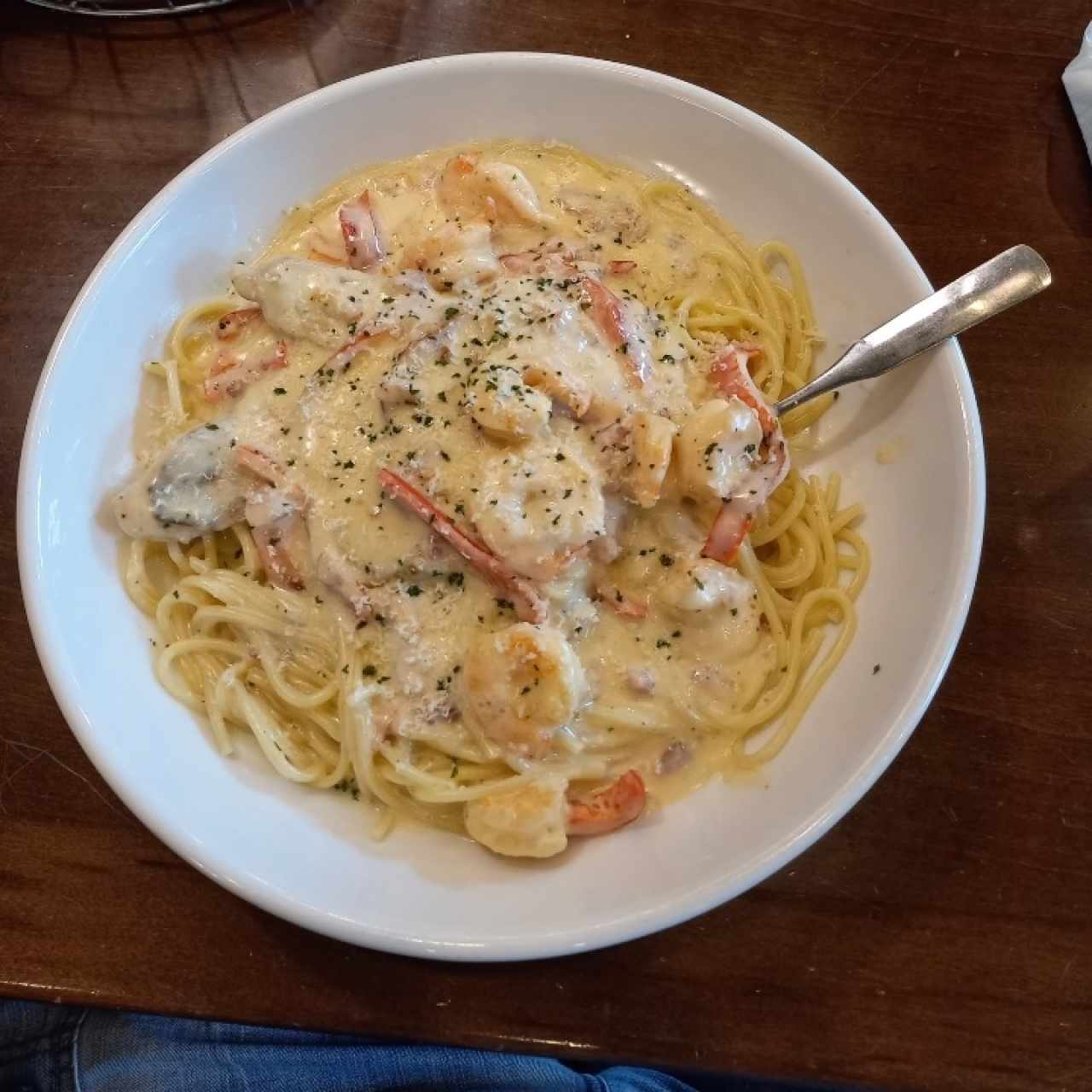 Classic Entreés - Chicken & Shrimp Carbonara